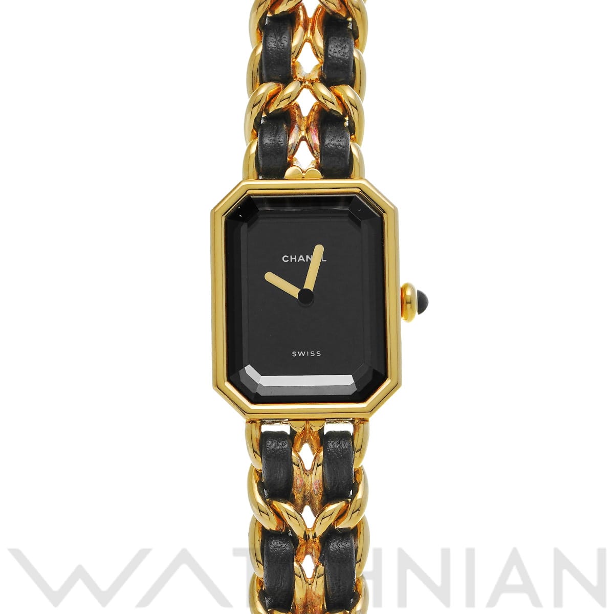 シャネル プルミエール M H0001 ブラック レディース 時計 【中古】【wristwatch】