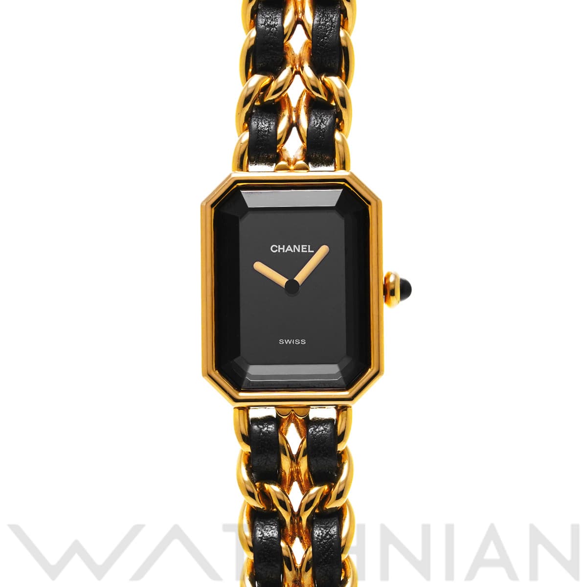 シャネル プルミエール M H0001 ブラック レディース 時計 【中古】【wristwatch】