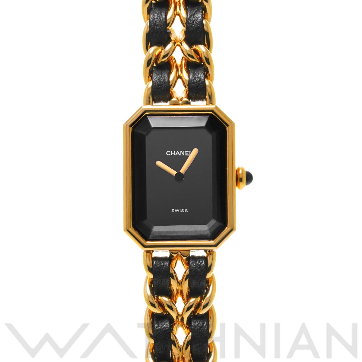 シャネル プルミエール L H0001 ブラック レディース 時計 【中古】【wristwatch】
