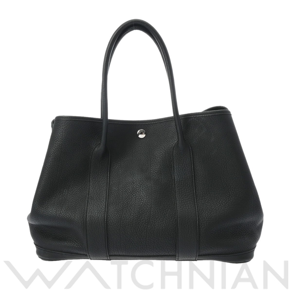 エルメス ガーデンパーティ PM ブラック/パラジウム金具 ネゴンダ ユニセックス バッグ 【中古】【bag】