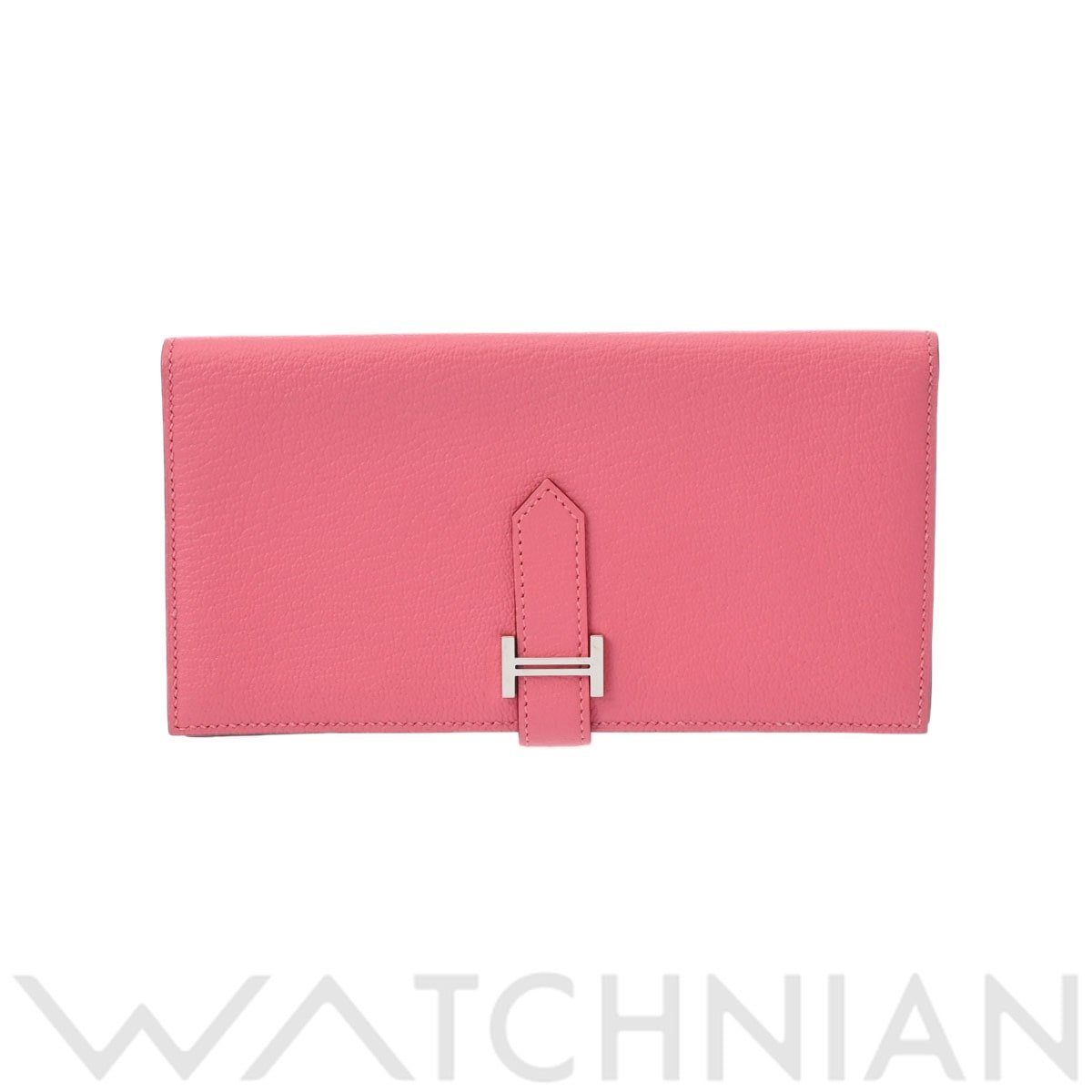 エルメス ベアンスフレ ローズアザレ/パラジウム金具 シェーブル レディース 財布 【中古】【purse】