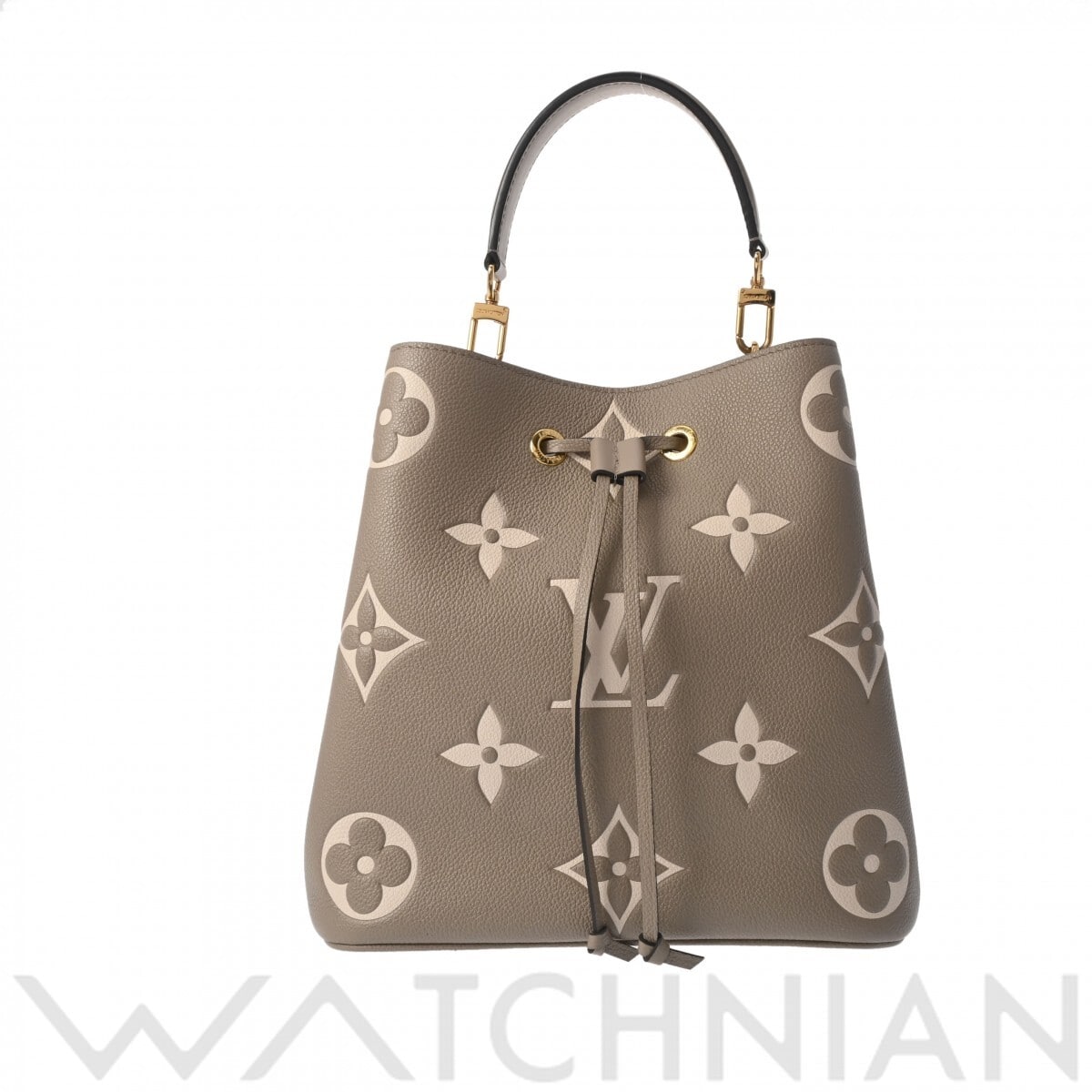 ルイ ヴィトン バイカラーモノグラムアンプラント ネオノエ MM トゥルトレール/クレーム M45555 レザー レディース バッグ 【中古】【bag】