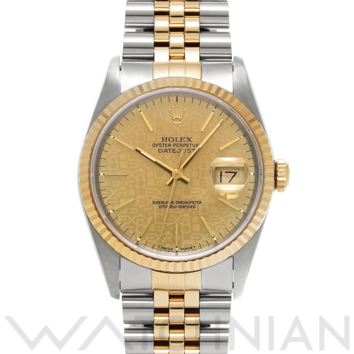 ロレックス デイトジャスト 16233 シャンパンコンピュータ メンズ 時計 【中古】【wristwatch】