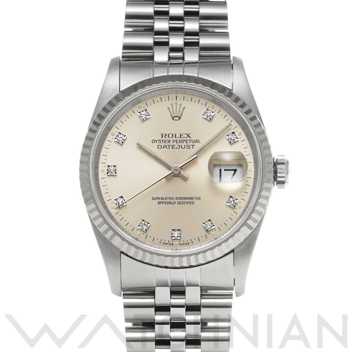 ロレックス デイトジャスト 16234G シルバー/ダイヤモンド メンズ 時計 【中古】【wristwatch】