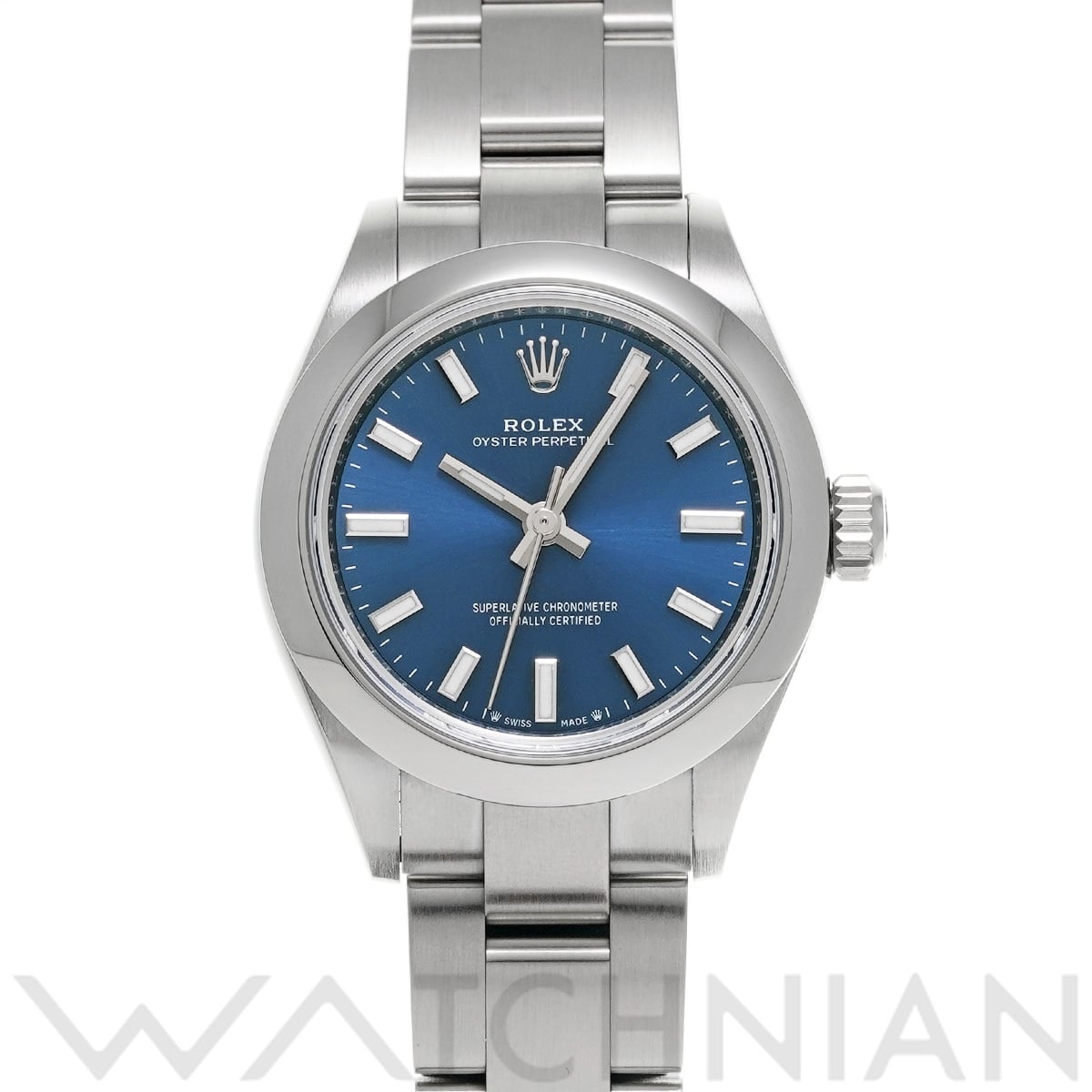 ロレックス オイスターパーペチュアル 28 276200 ブライトブルー レディース 時計 【中古】【wristwatch】