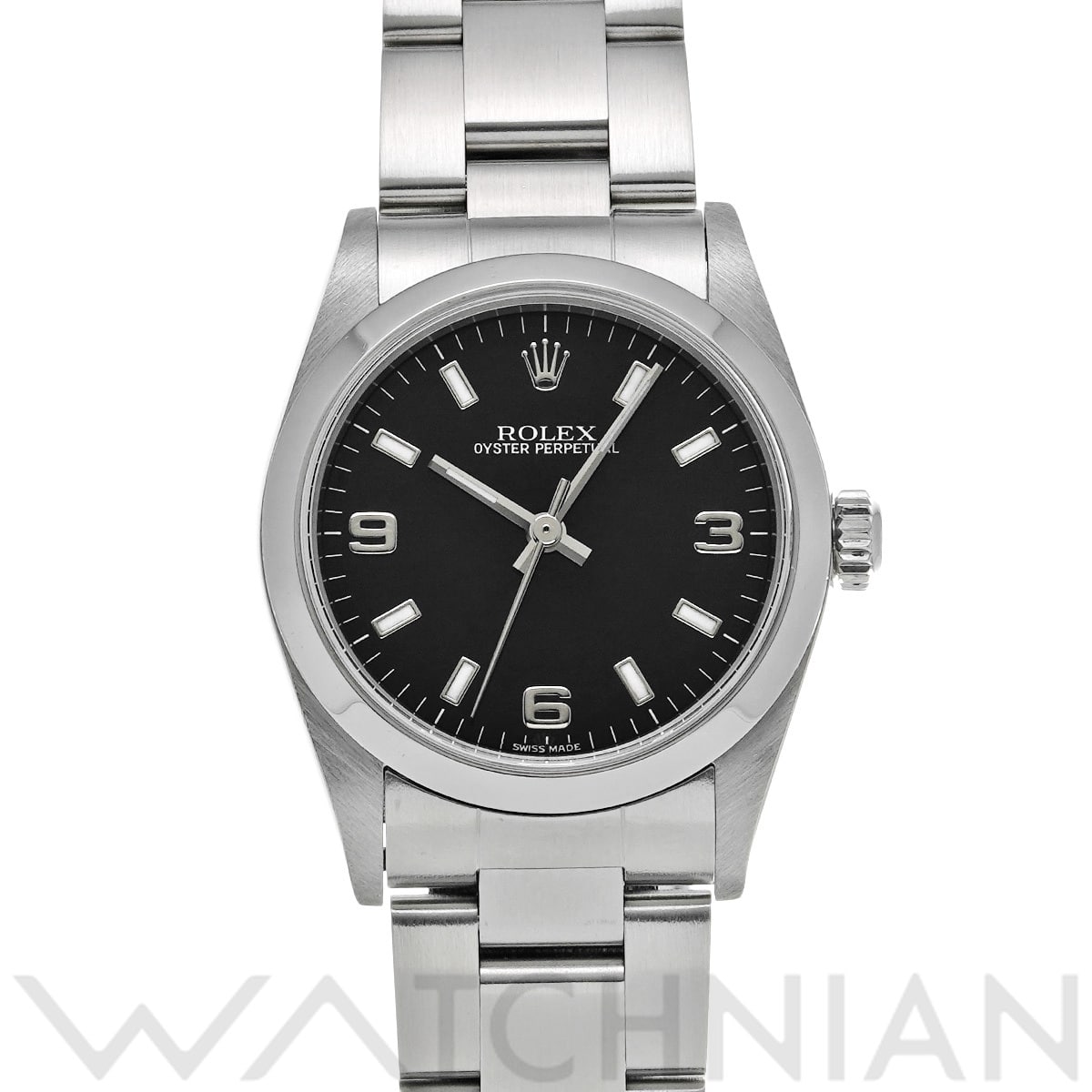 ロレックス オイスターパーペチュアル 77080 ブラック ユニセックス 時計 【中古】【wristwatch】