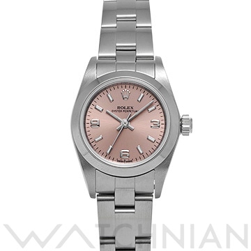 ロレックス オイスターパーペチュアル 76080 ピンク レディース 時計 【中古】【wristwatch】