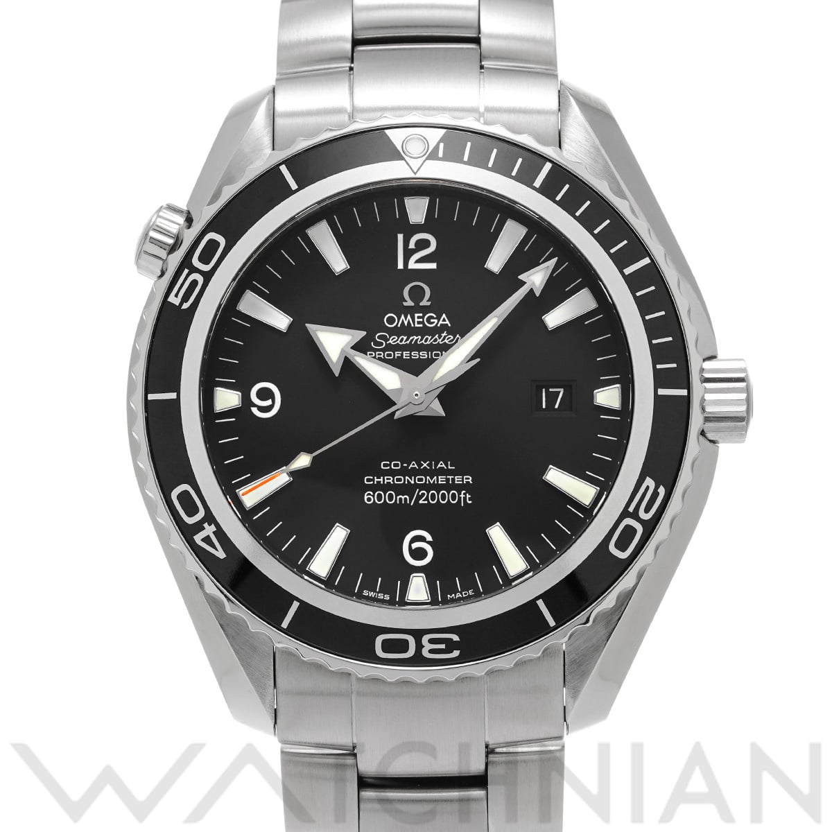 オメガ シーマスター プラネットオーシャン 600 コーアクシャル 2200.50 ブラック メンズ 時計 【中古】【wristwatch】
