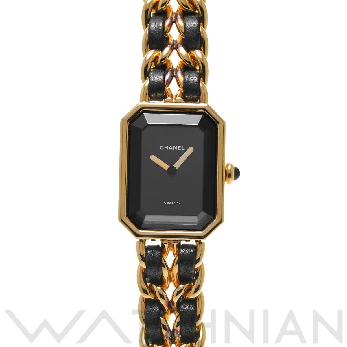 シャネル プルミエール L H0001 ブラック レディース 時計 【中古】【wristwatch】