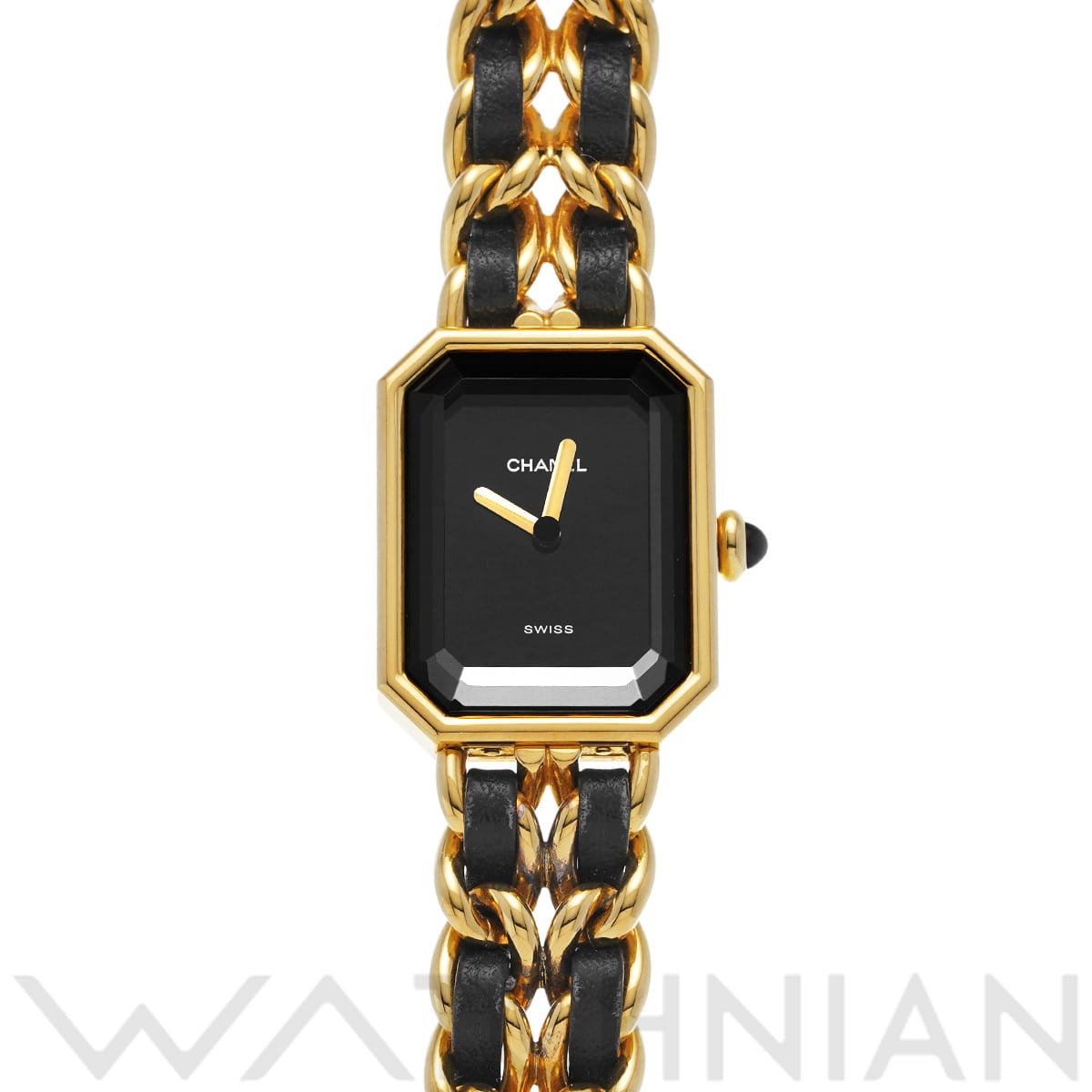 シャネル プルミエール M H0001 ブラック レディース 時計 【中古】【wristwatch】