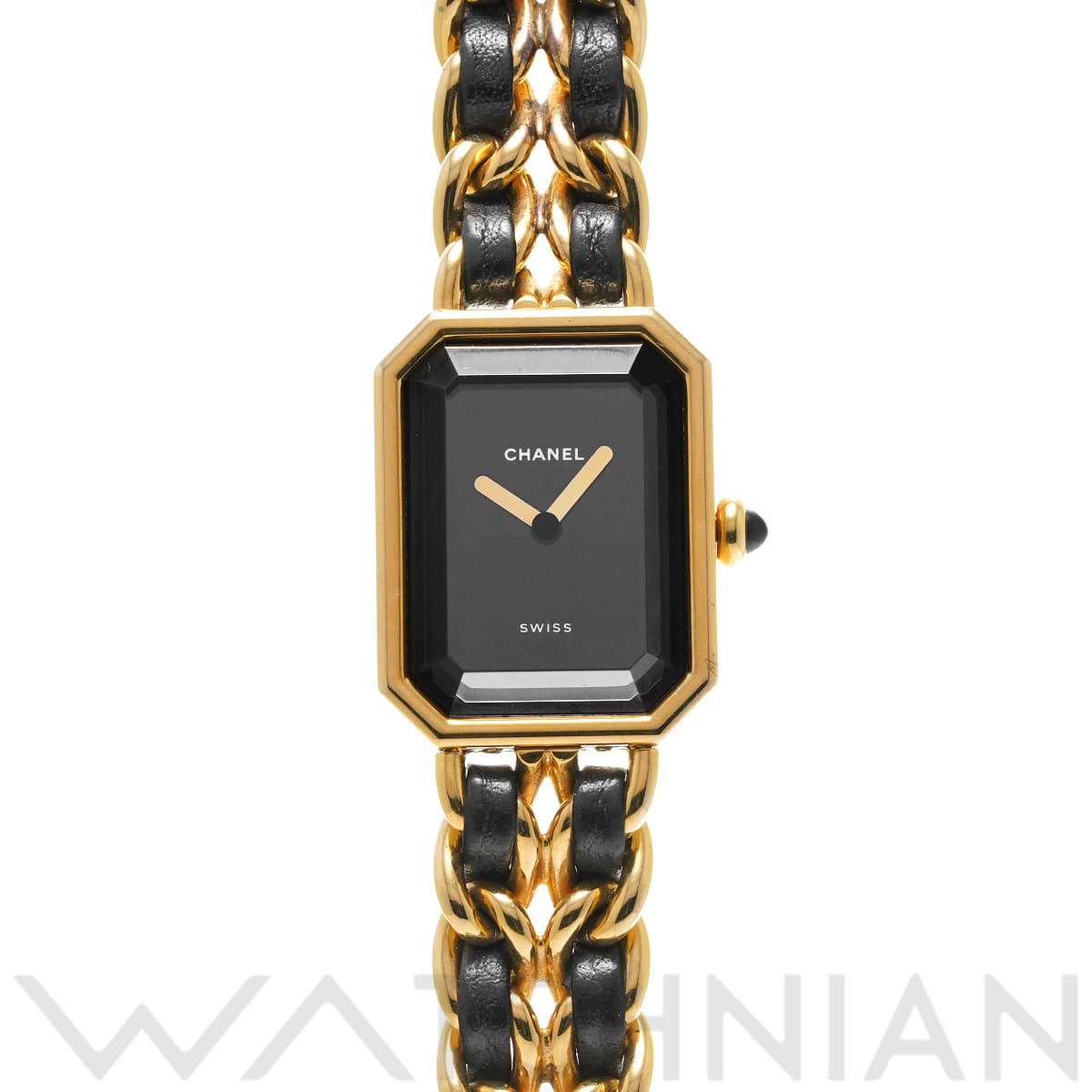 シャネル プルミエール M H0001 ブラック レディース 時計 【中古】【wristwatch】