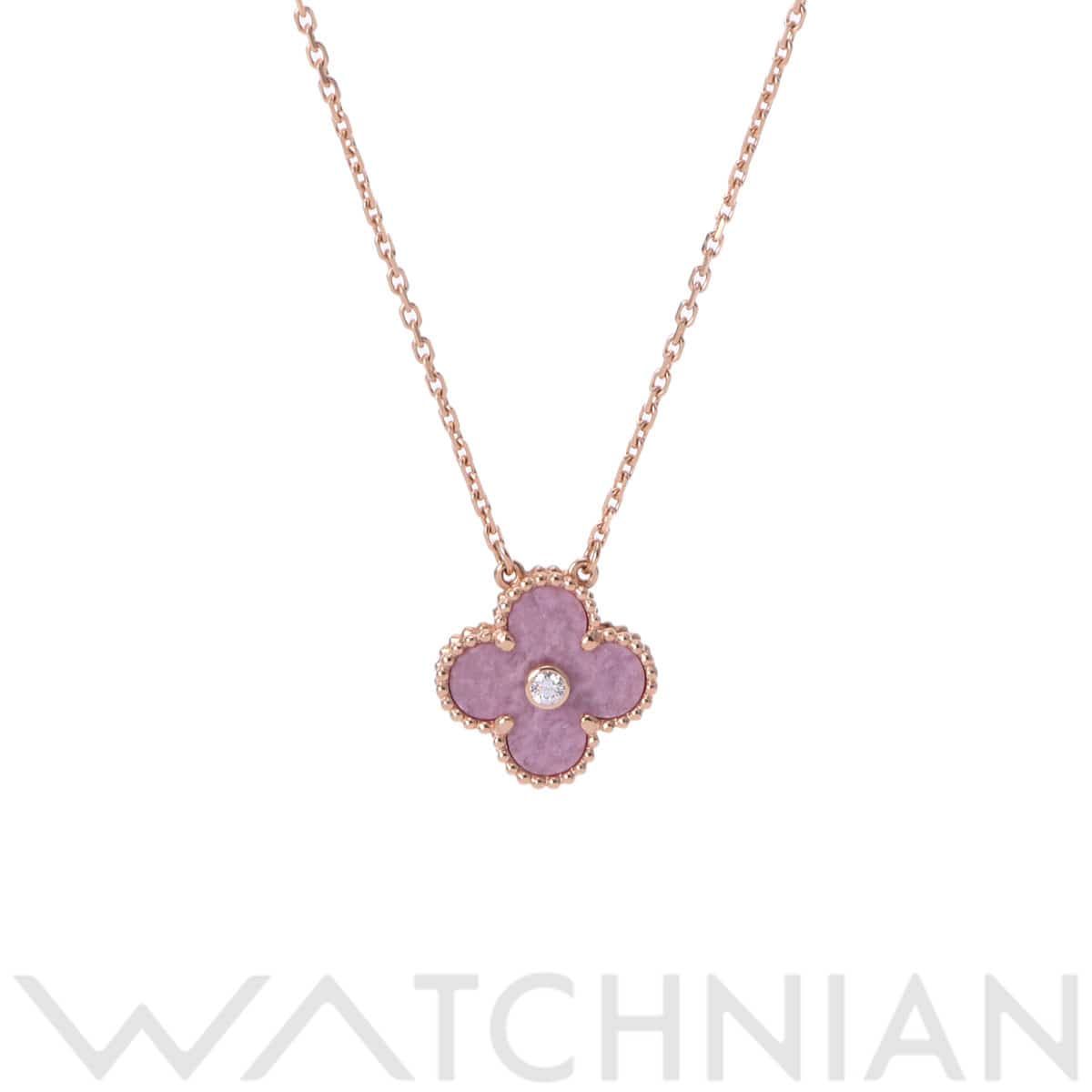 ヴァン クリーフ&アーペル ヴィンテージアルハンブラ ネックレス 1PD ゴールド VCARP7TD00 K18ピンクゴールド PG レディース ジュエリー 【中古】【jewelry】