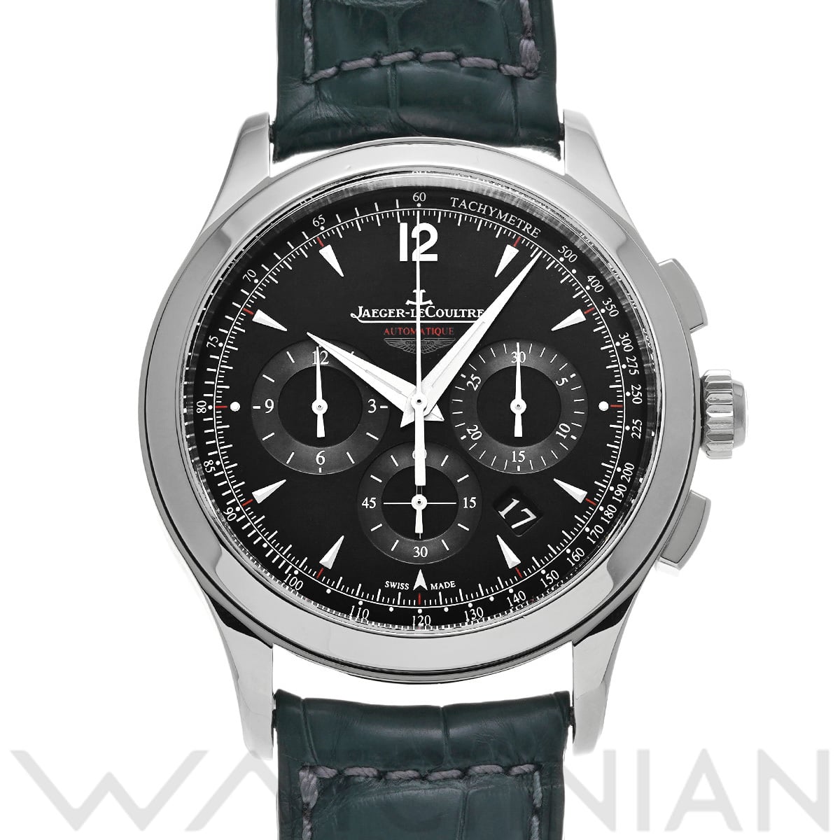 ジャガー ルクルト マスター クロノグラフ アストンマーティン Q153847N ブラック メンズ 時計 【中古】【wristwatch】