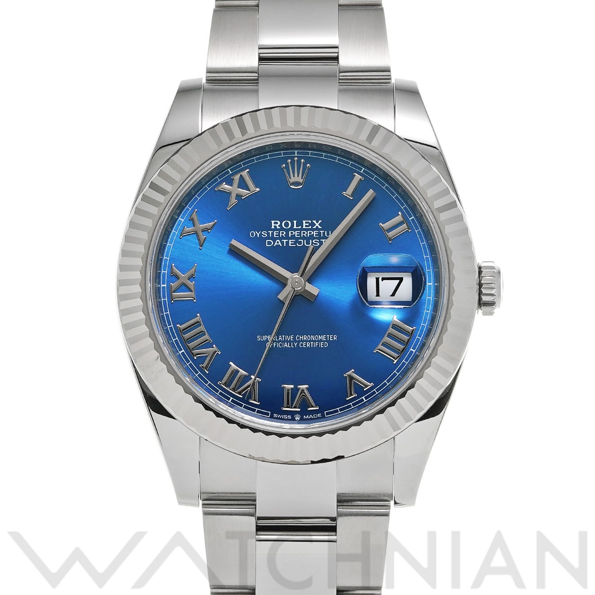 ロレックス デイトジャスト 41 126334 アズーロブルー メンズ 時計 【中古】【wristwatch】