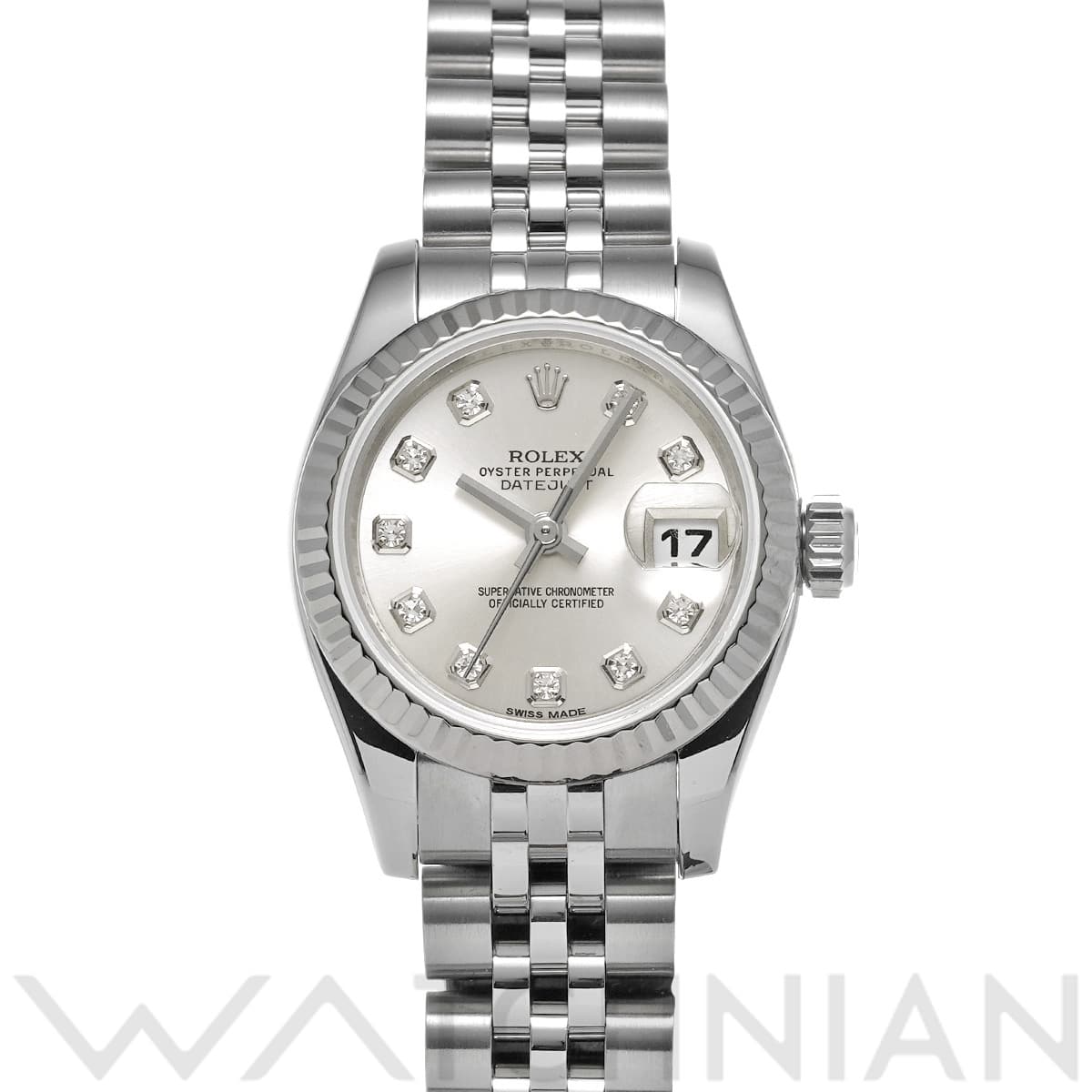 ロレックス レディ デイトジャスト 26 179174G シルバー/ダイヤモンド レディース 時計 【中古】【wristwatch】