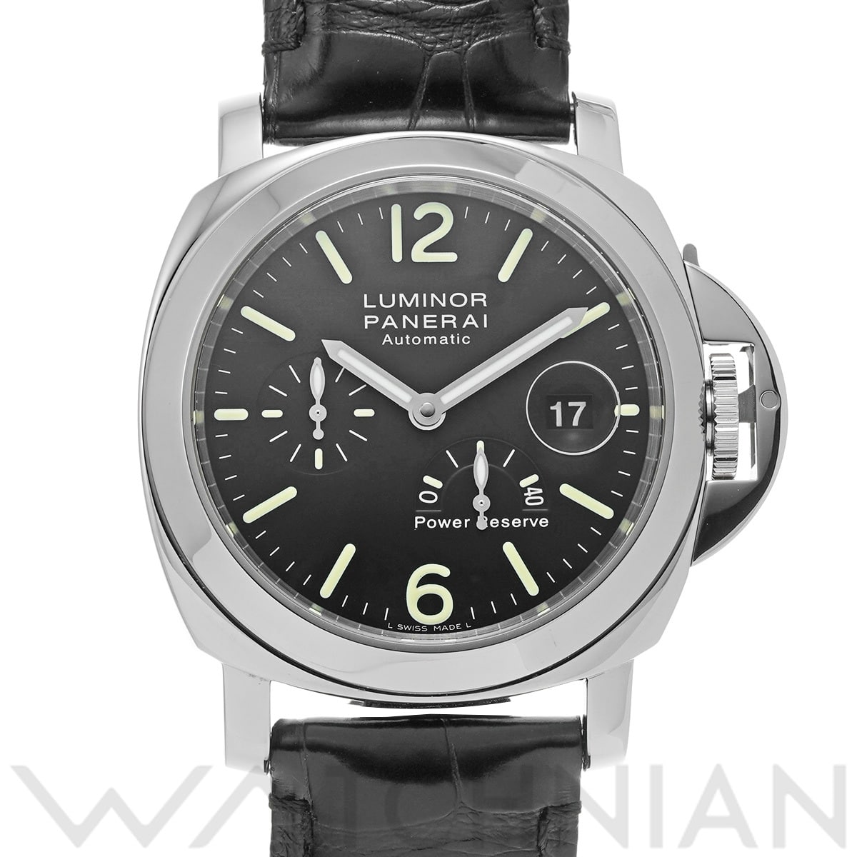 パネライ ルミノール パワーリザーブ PAM00090 ブラック メンズ 時計 【中古】【wristwatch】