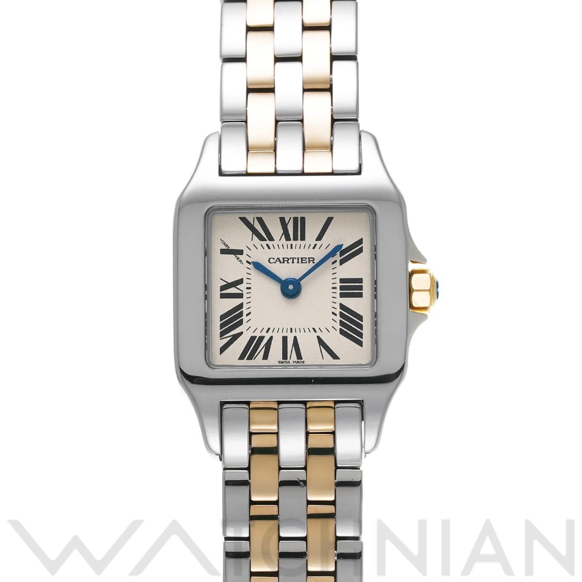 カルティエ サントス ドゥモワゼル SM W25066Z6 アイボリー レディース 時計 【中古】【wristwatch】