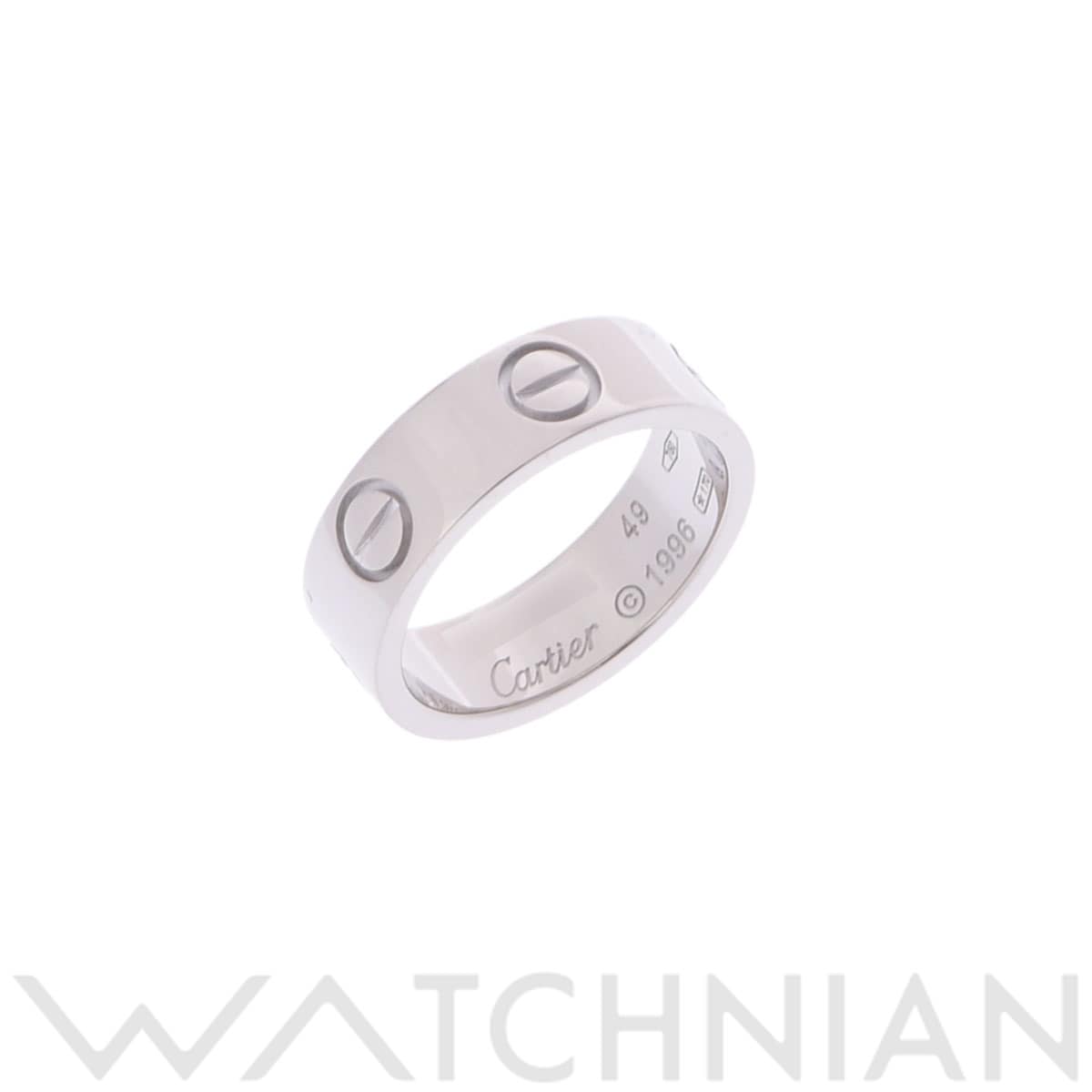 カルティエ ラブリング #49 シルバー K18ホワイトゴールド WG レディース ジュエリー 【中古】【jewelry】