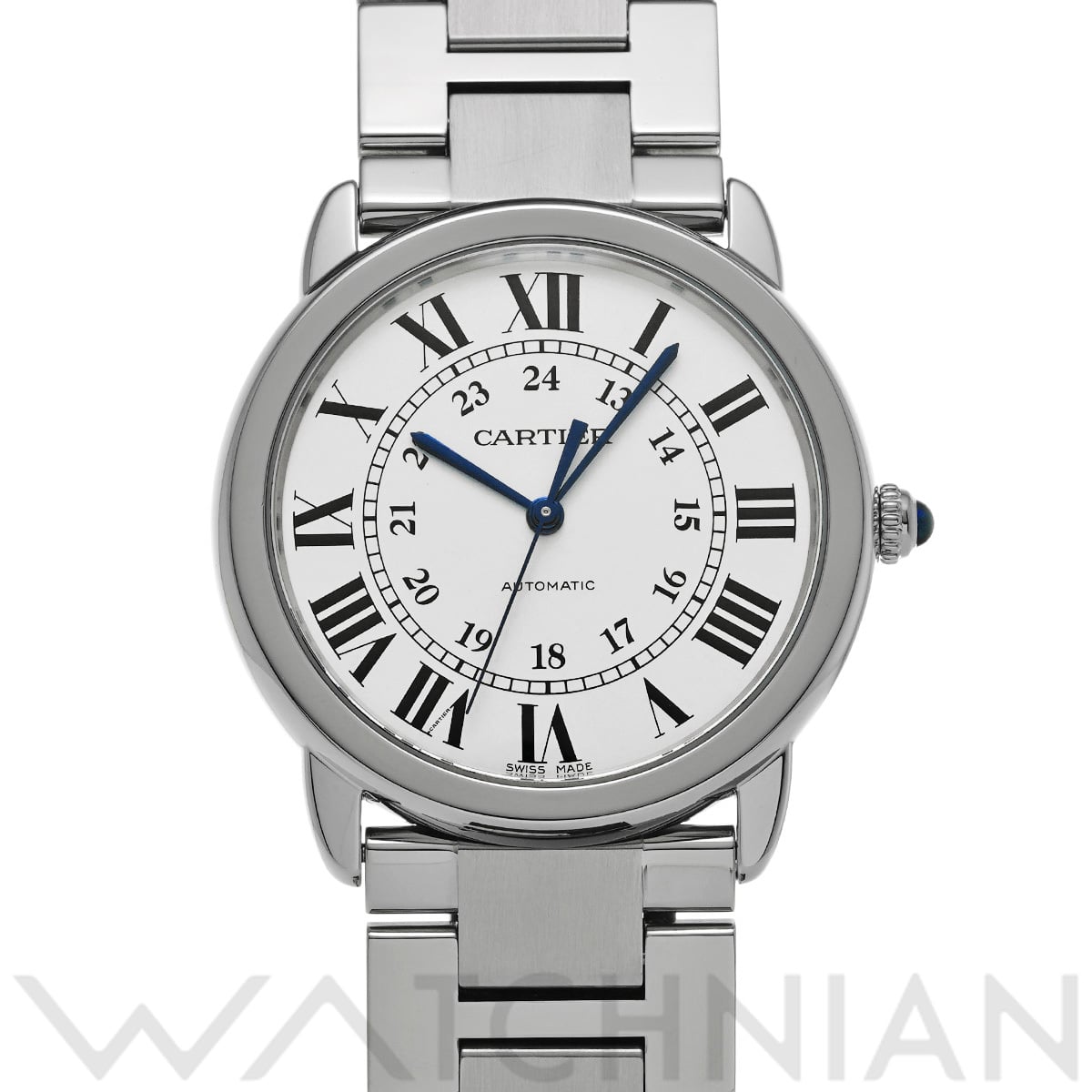 カルティエ ロンドソロ ドゥ カルティエ 36mm WSRN0012 シルバー メンズ 時計 【中古】【wristwatch】