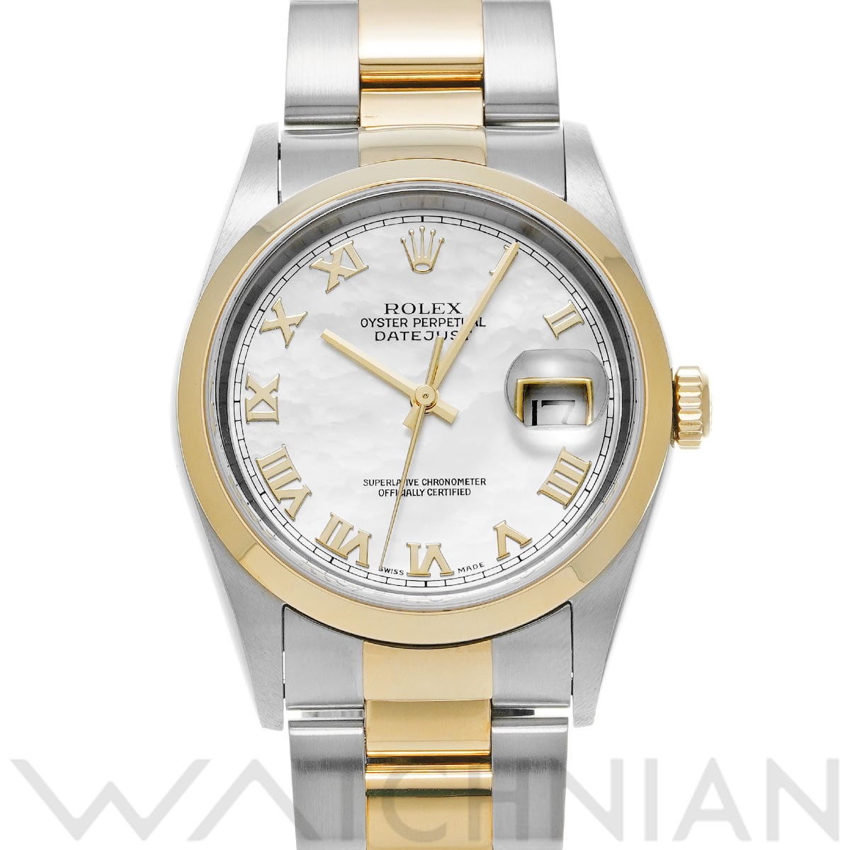 ロレックス デイトジャスト 16203NR ホワイトシェル メンズ 時計 【中古】【wristwatch】