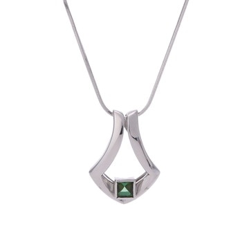 ポーラ グリーントルマリンネックレス シルバー Pt900プラチナ/Pt850プラチナ レディース ジュエリー 【中古】【jewelry】