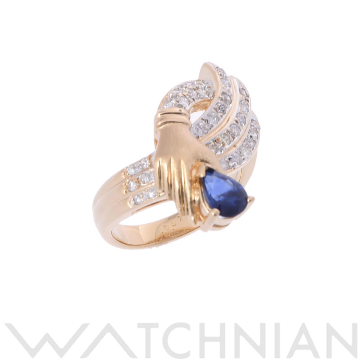 ノーブランド ハンドモチーフ リング  ゴールド K18ゴールド YG レディース ジュエリー 【中古】【jewelry】