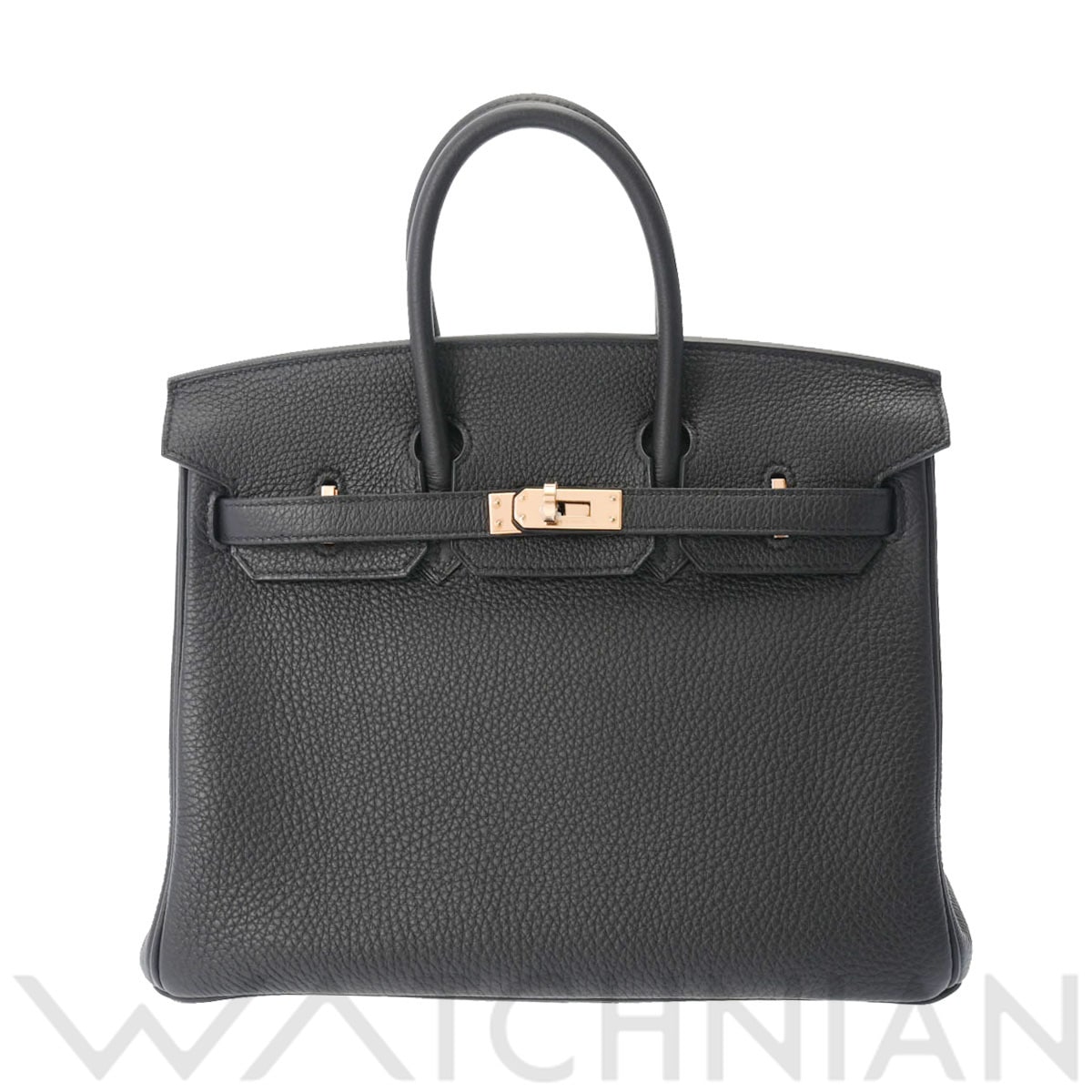 エルメス バーキン 25 ブラック/ローズゴールド金具 トゴ レディース バッグ 【未使用】【bag】