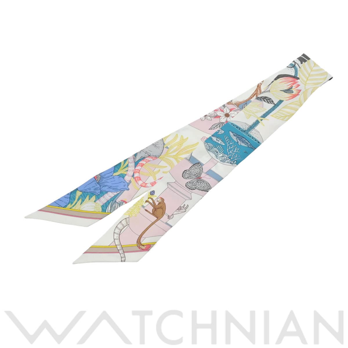 エルメス ツイリー PRECIOUS PARADISE ローズペール/ブラン 064094S シルク100％ レディース 【新品】【other】