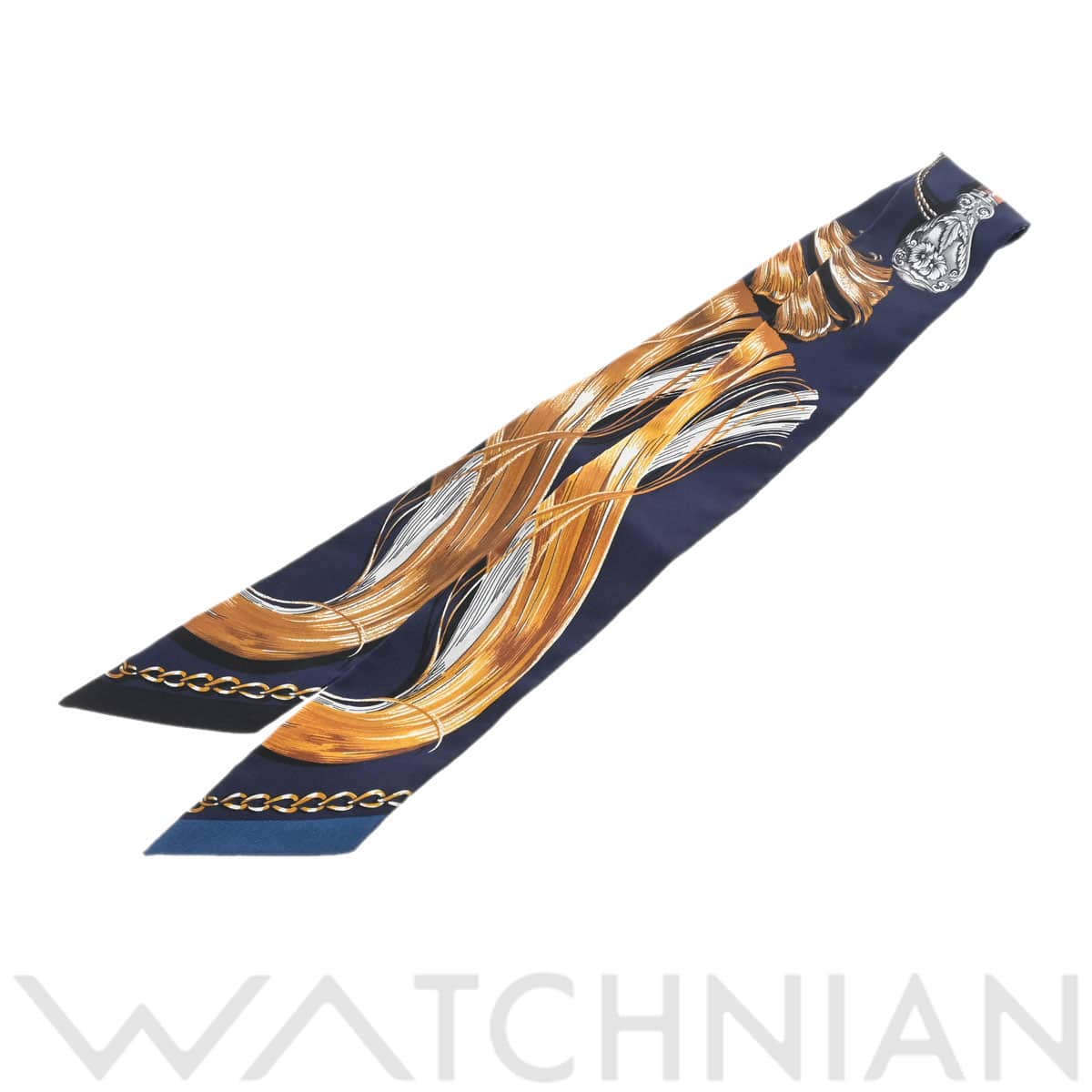 エルメス ツイリー CAVALCADES ネイビー シルク100％ レディース 【未使用】【other】