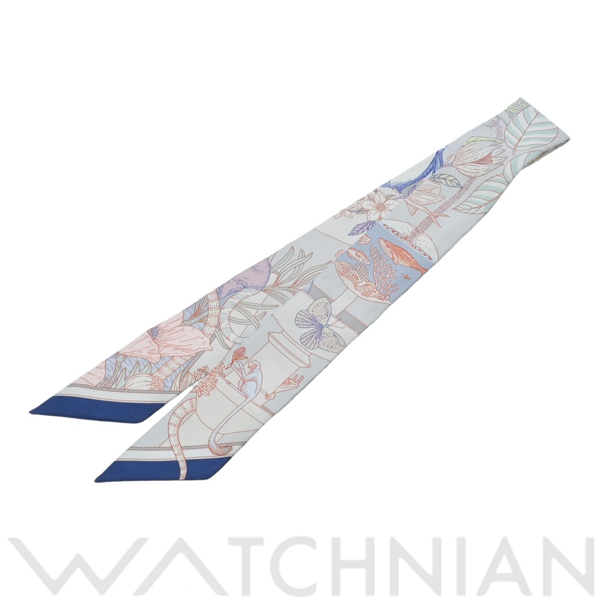 エルメス ツイリー PRECIOUS PARADISE ライトブルー 064094S シルク100％ レディース 【新品】【other】