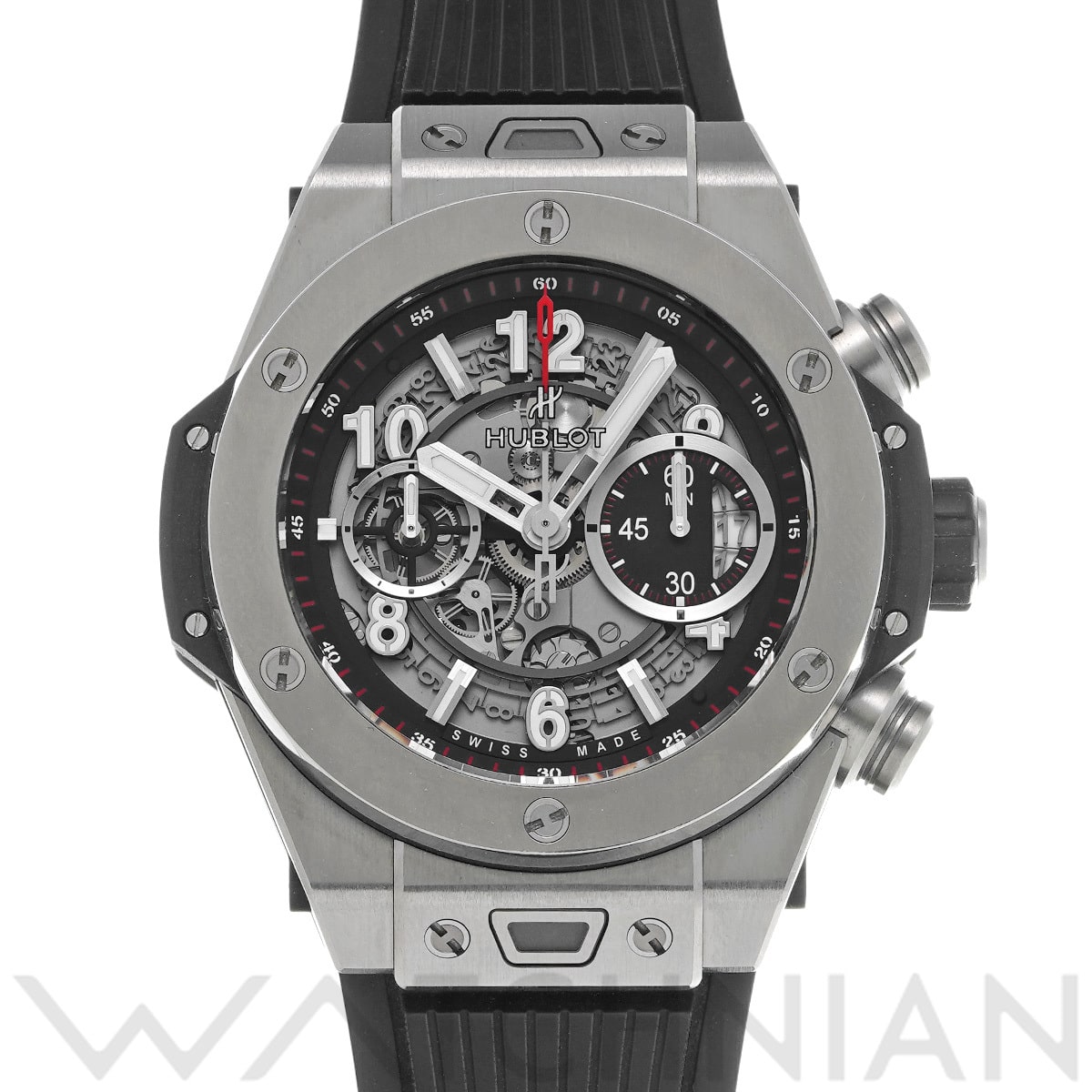 ウブロ ビッグバン ウニコ チタニウム 411.NX.1170.RX マットブラックスケルトン メンズ 時計 【中古】【wristwatch】