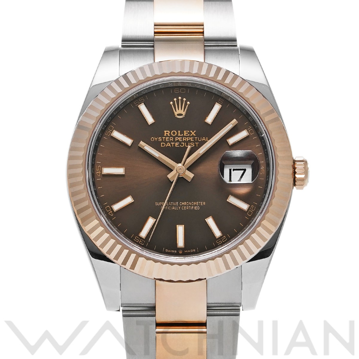 ロレックス デイトジャスト 41 126331 チョコレート メンズ 時計 【中古】【wristwatch】