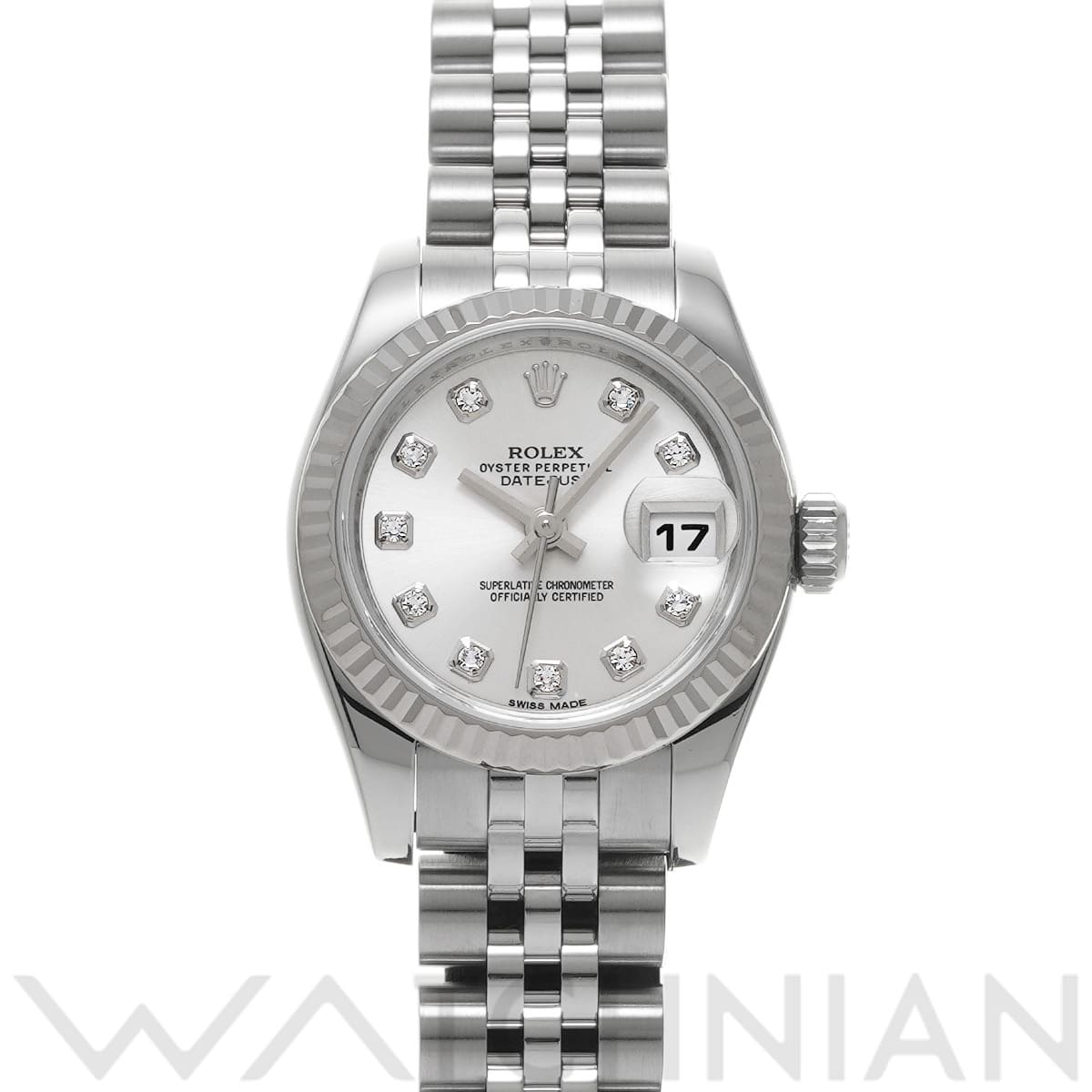 ロレックス レディ デイトジャスト 26 179174G シルバー/ダイヤモンド レディース 時計 【中古】【wristwatch】