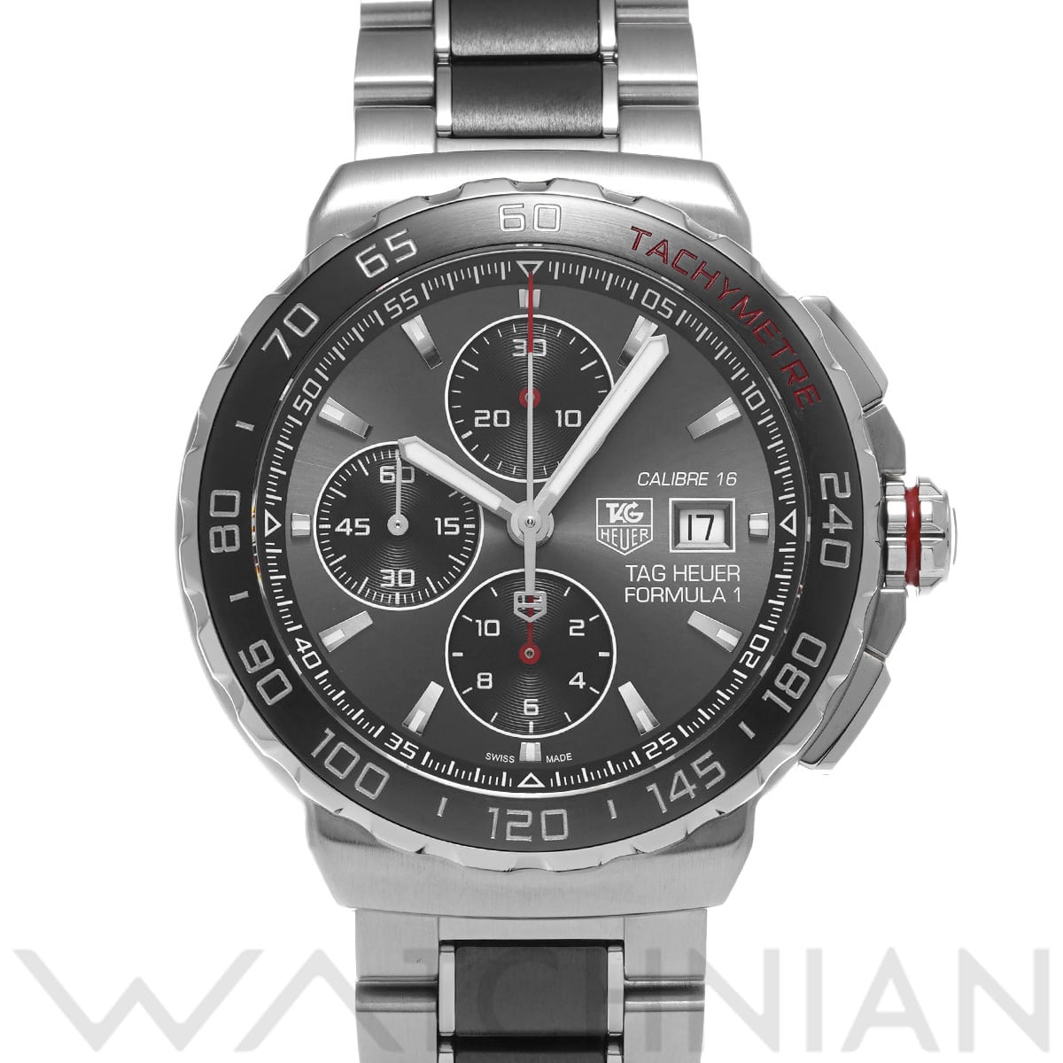 タグ ホイヤー フォーミュラ1 キャリバー16 クロノグラフ CAU2011.BA0873 グレー/ブラック メンズ 時計 【中古】【wristwatch】