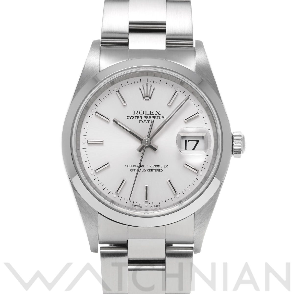 ロレックス オイスターパーペチュアル デイト 15200 シルバー メンズ 時計 【中古】【wristwatch】