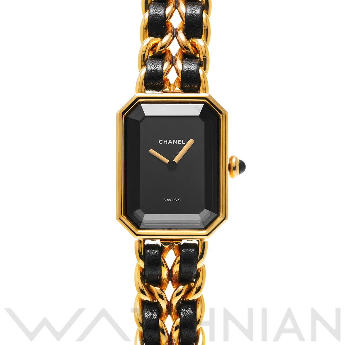 シャネル プルミエール M H0001 ブラック レディース 時計 【中古】【wristwatch】