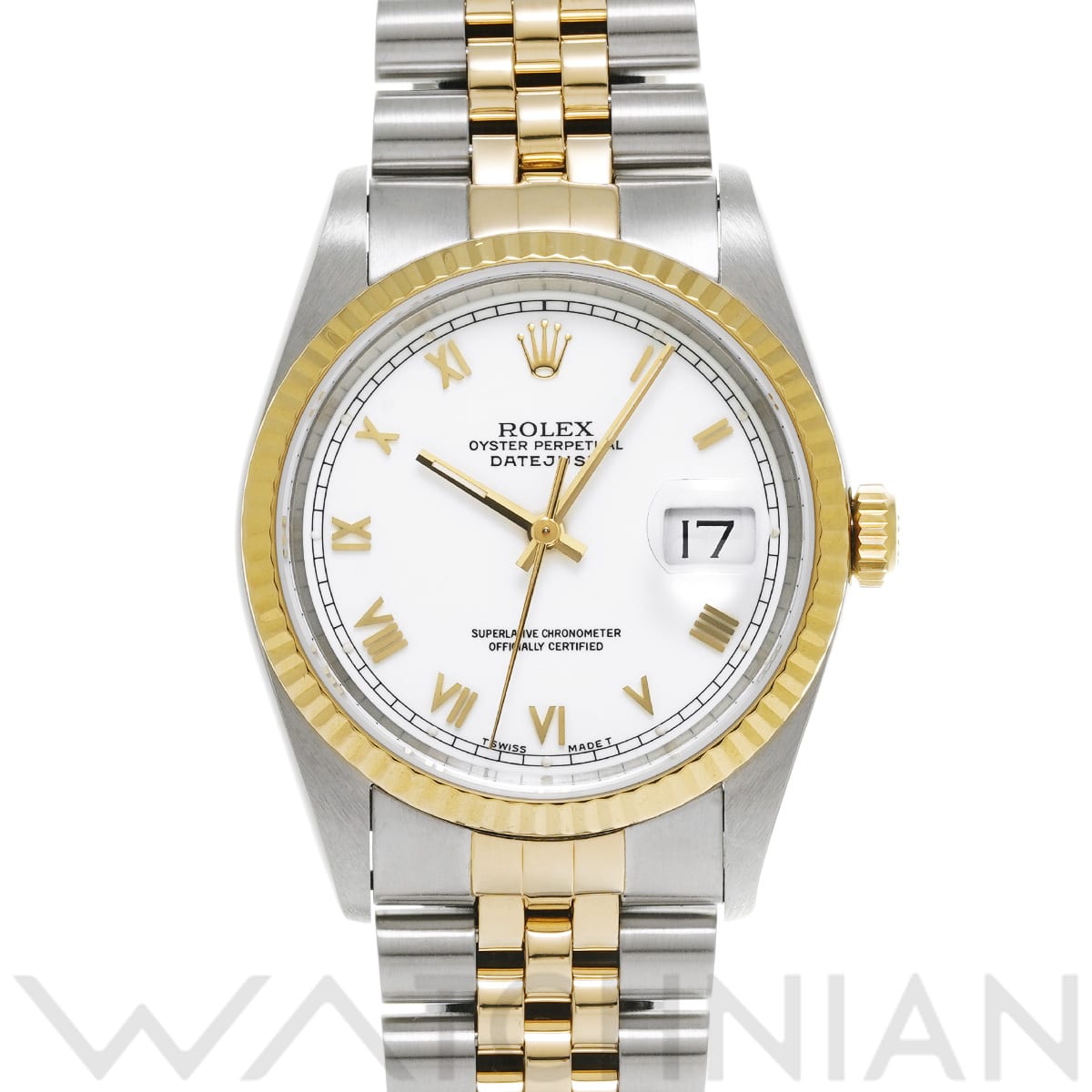 ロレックス デイトジャスト 16233 ホワイト メンズ 時計 【中古】【wristwatch】