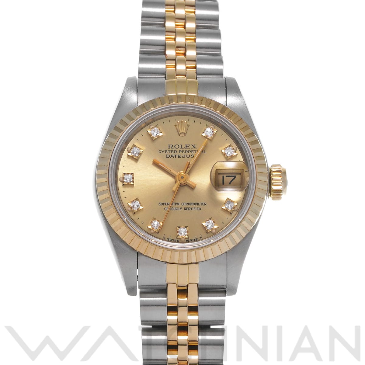 ロレックス デイトジャスト 69173G シャンパン/ダイヤモンド レディース 時計 【中古】【wristwatch】