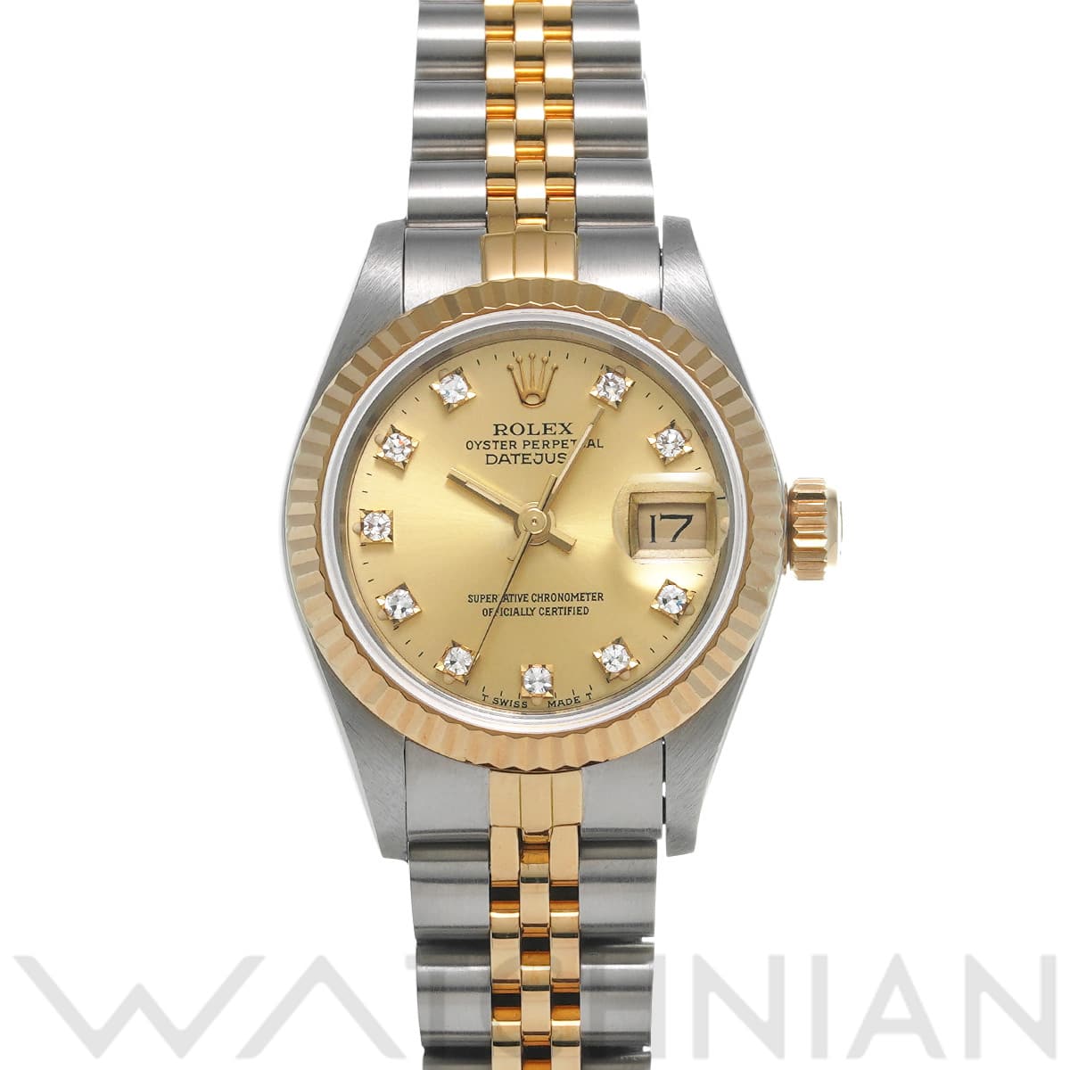 ロレックス デイトジャスト 69173G シャンパン/ダイヤモンド レディース 時計 【中古】【wristwatch】