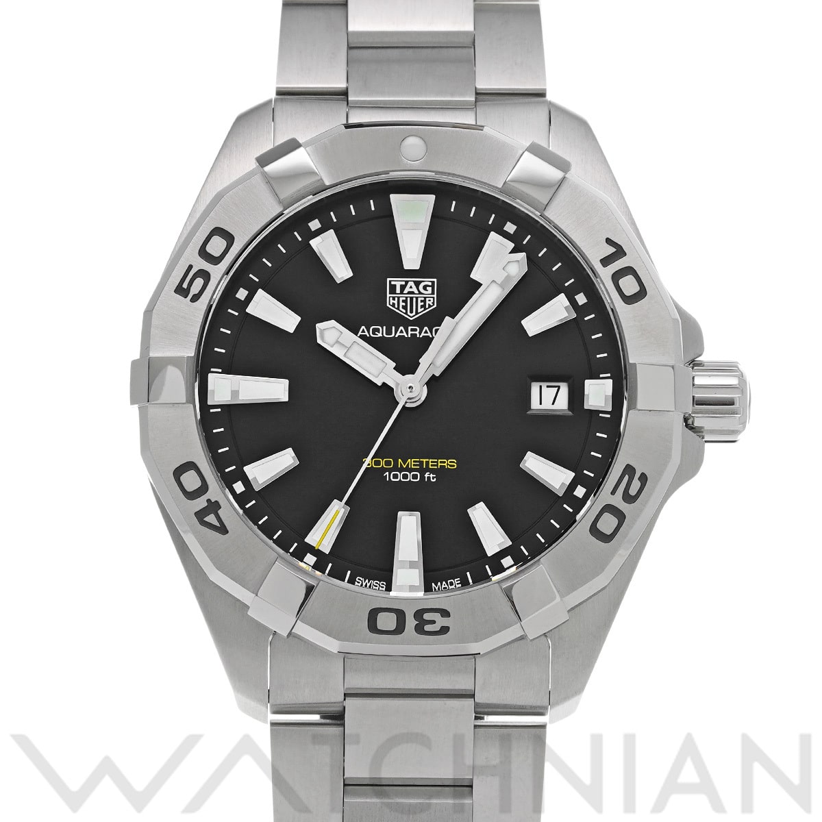 タグ ホイヤー アクアレーサー クォーツ WBD1110.BA0928 ブラック メンズ 時計 【中古】【wristwatch】