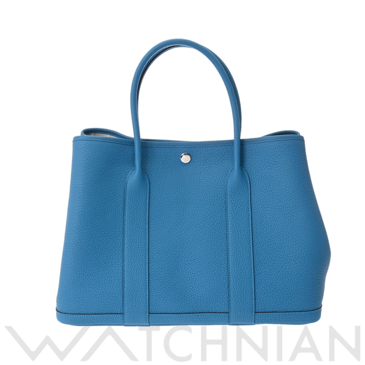 エルメス ガーデンパーティ PM  ブルーザンジバル/パラジウム金具 ネゴンダ レディース バッグ 【中古】【bag】