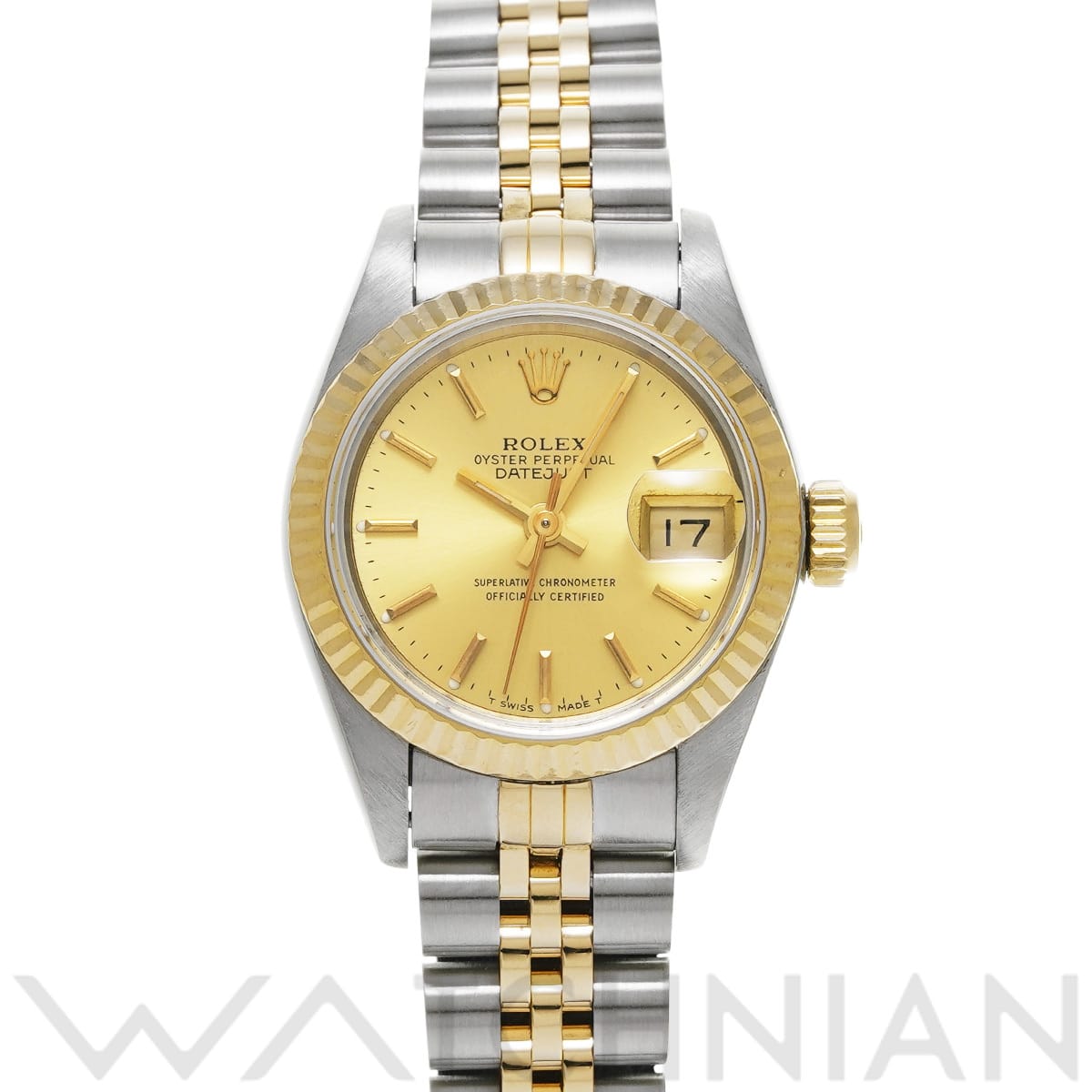 ロレックス デイトジャスト 69173 シャンパン レディース 時計 【中古】【wristwatch】