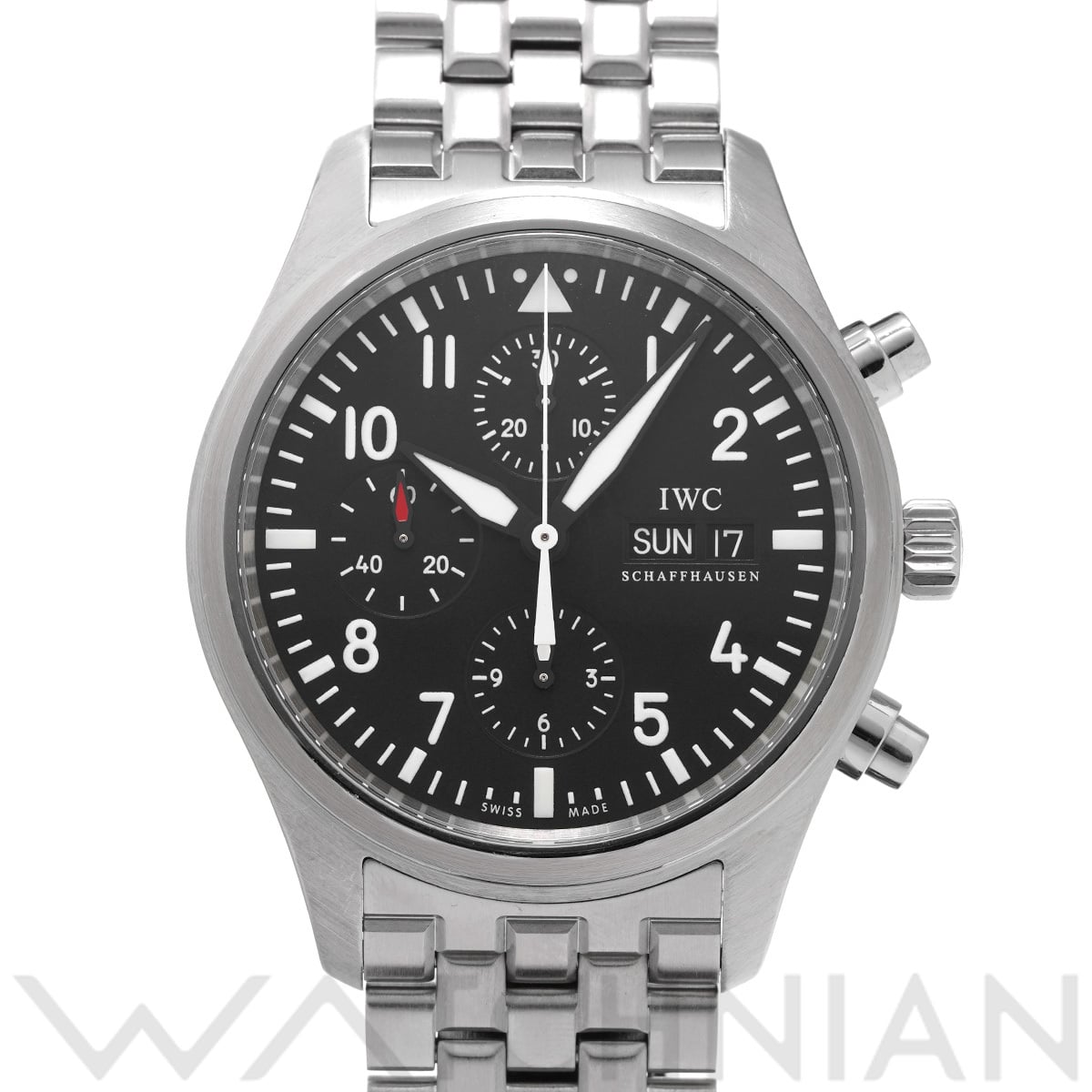 IWC パイロットウォッチ クロノグラフ IW371701 ブラック メンズ 時計 【中古】【wristwatch】