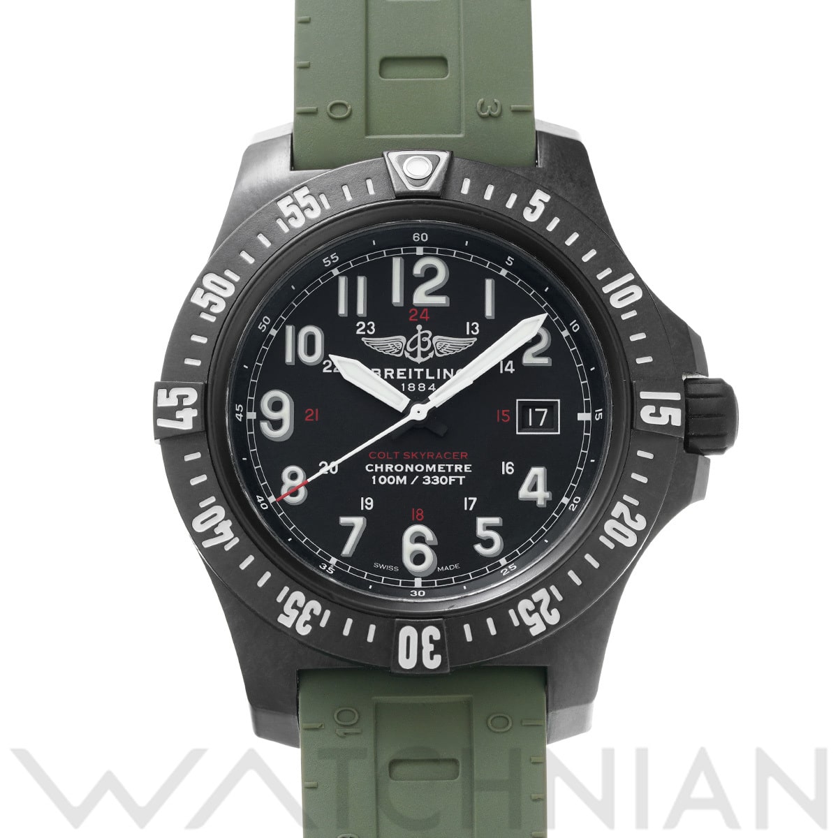 ブライトリング コルト スカイレーサー X74320E4/BF87 ブラック メンズ 時計 【中古】【wristwatch】