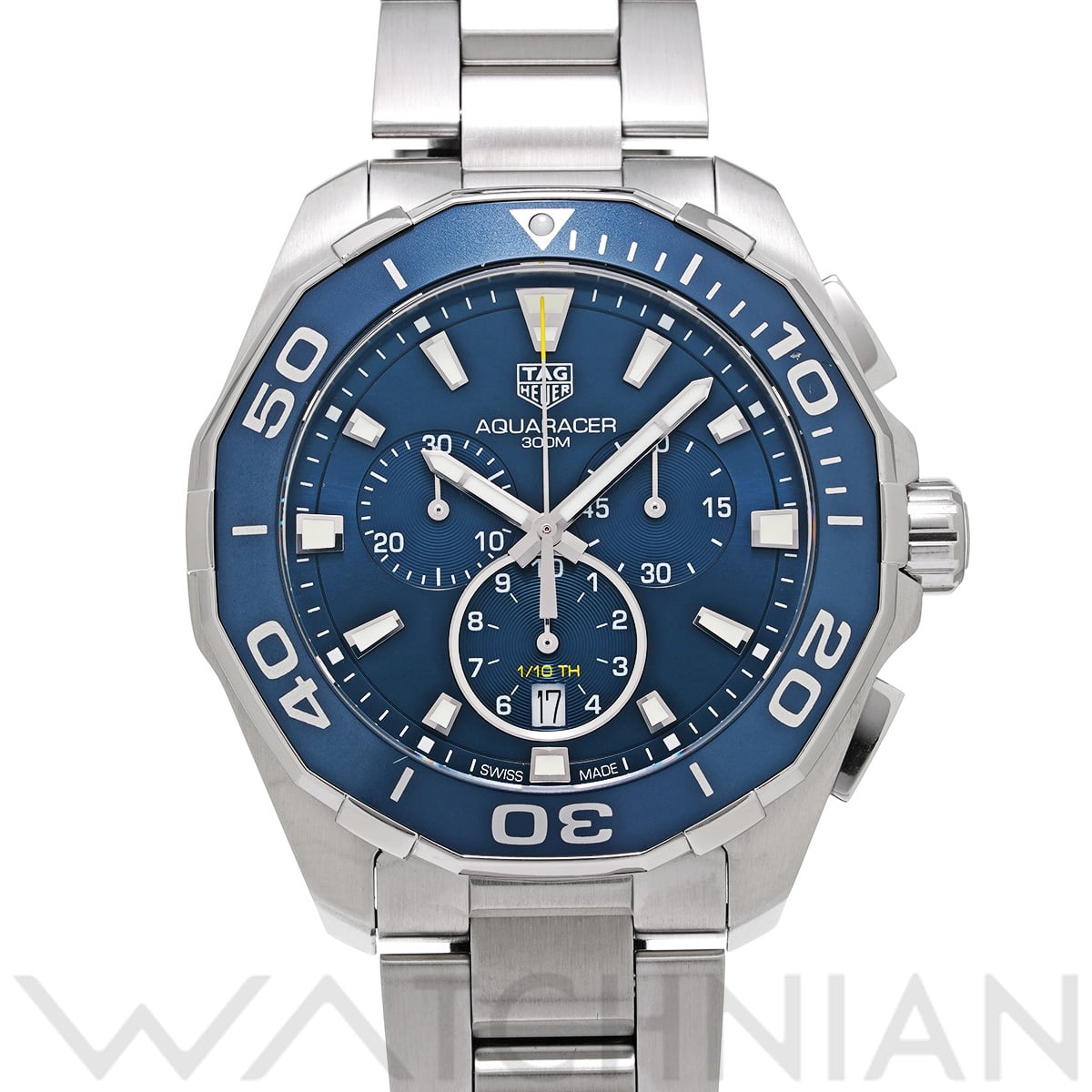 タグ ホイヤー アクアレーサー クォーツ クロノグラフ CAY111B.BA0927 ブルー メンズ 時計 【中古】【wristwatch】