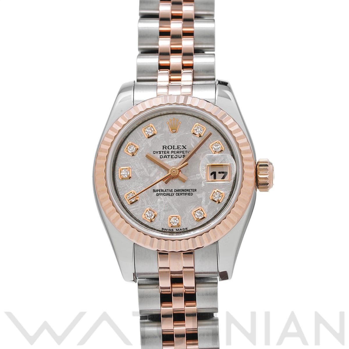 ロレックス デイトジャスト 26 179171G メテオライト/ダイヤモンド レディース 時計 【中古】【wristwatch】