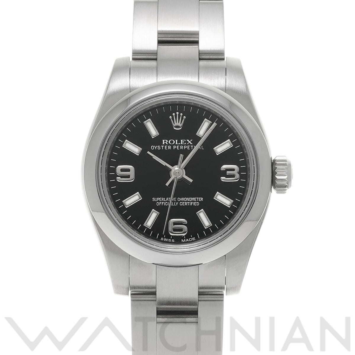 ロレックス オイスターパーペチュアル 26 176200 ブラック レディース 時計 【中古】【wristwatch】