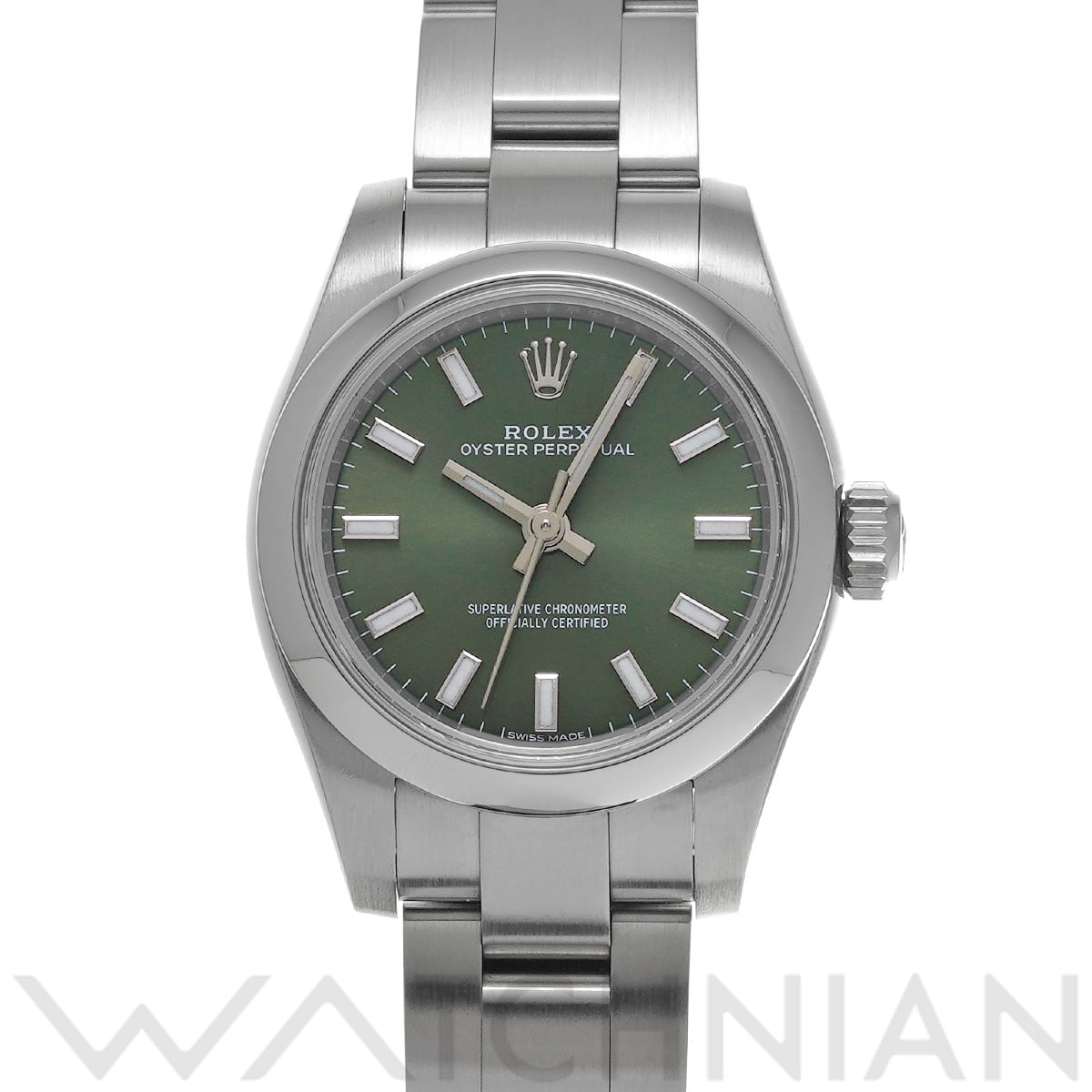 ロレックス オイスターパーペチュアル 26 176200 オリーブグリーン レディース 時計 【中古】【wristwatch】