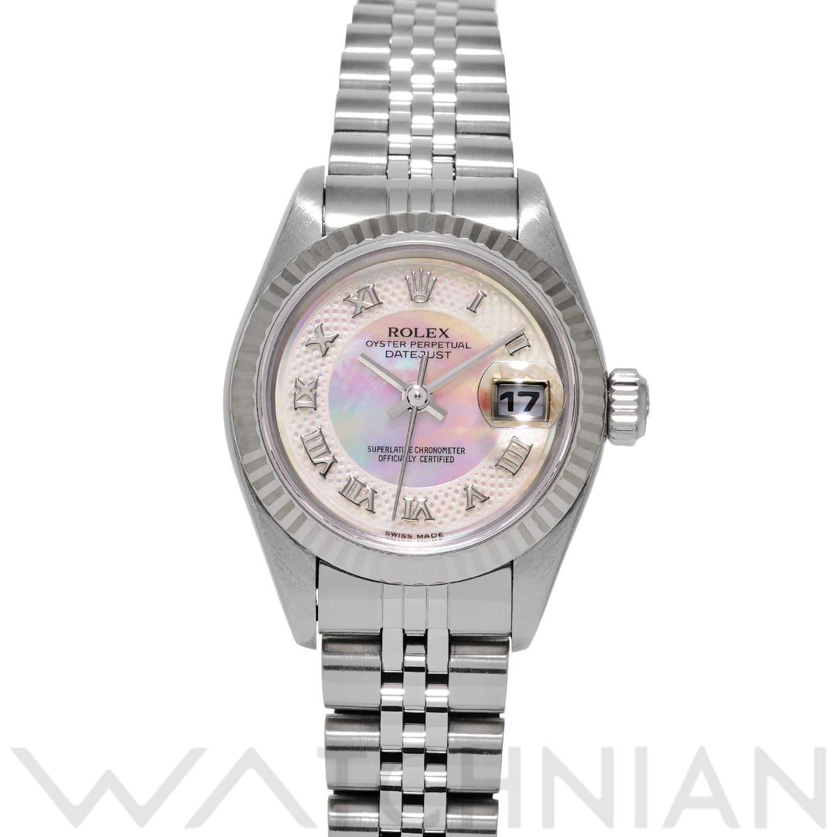 ロレックス デイトジャスト 69174NRD ピンクシェル レディース 時計 【中古】【wristwatch】