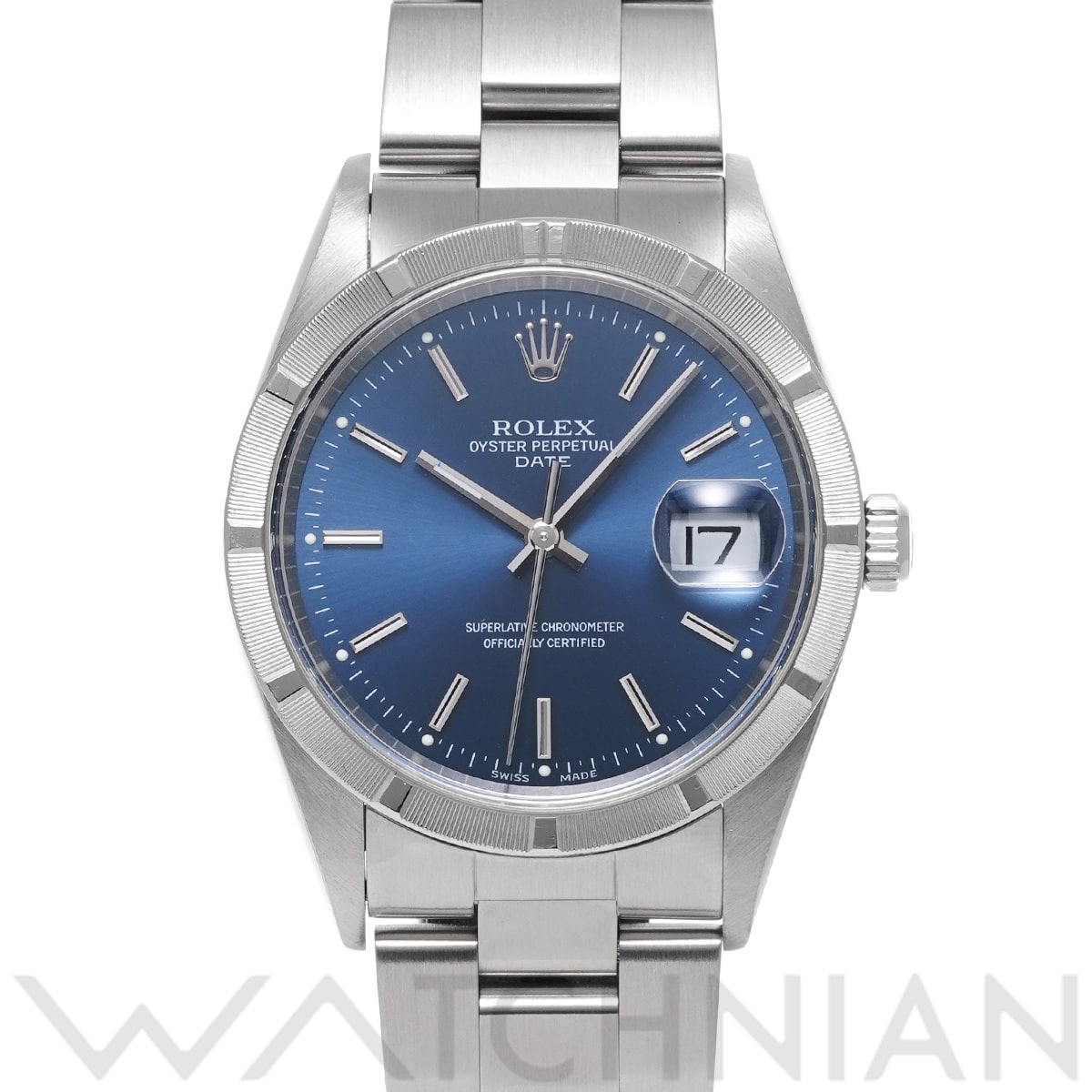 ロレックス オイスターパーペチュアル デイト 15210 ブルー メンズ 時計 【中古】【wristwatch】